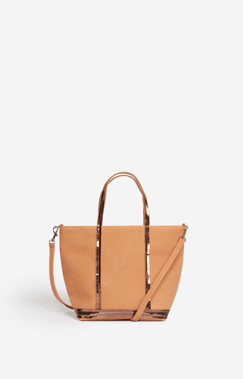 Cabas S Zippé En Toile En Laine Vierge Mélangée