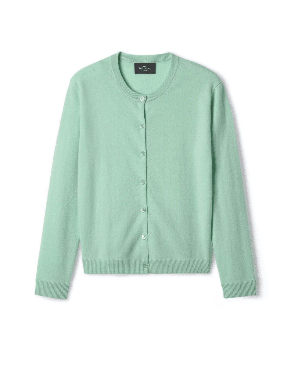 Cardigan manches 3/4 - Femme - MENTHE AU LAIT