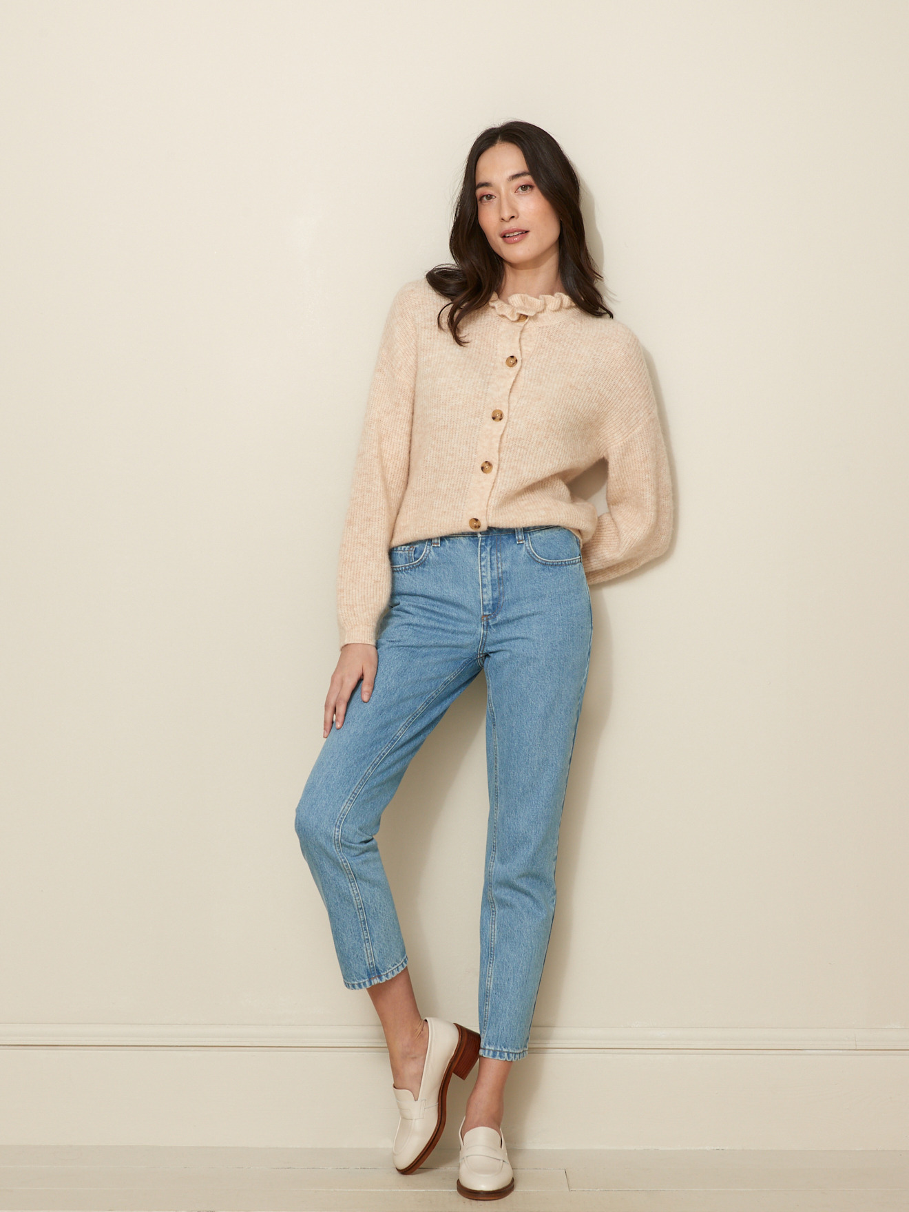 CARDIGAN MOHAIR VOLANT