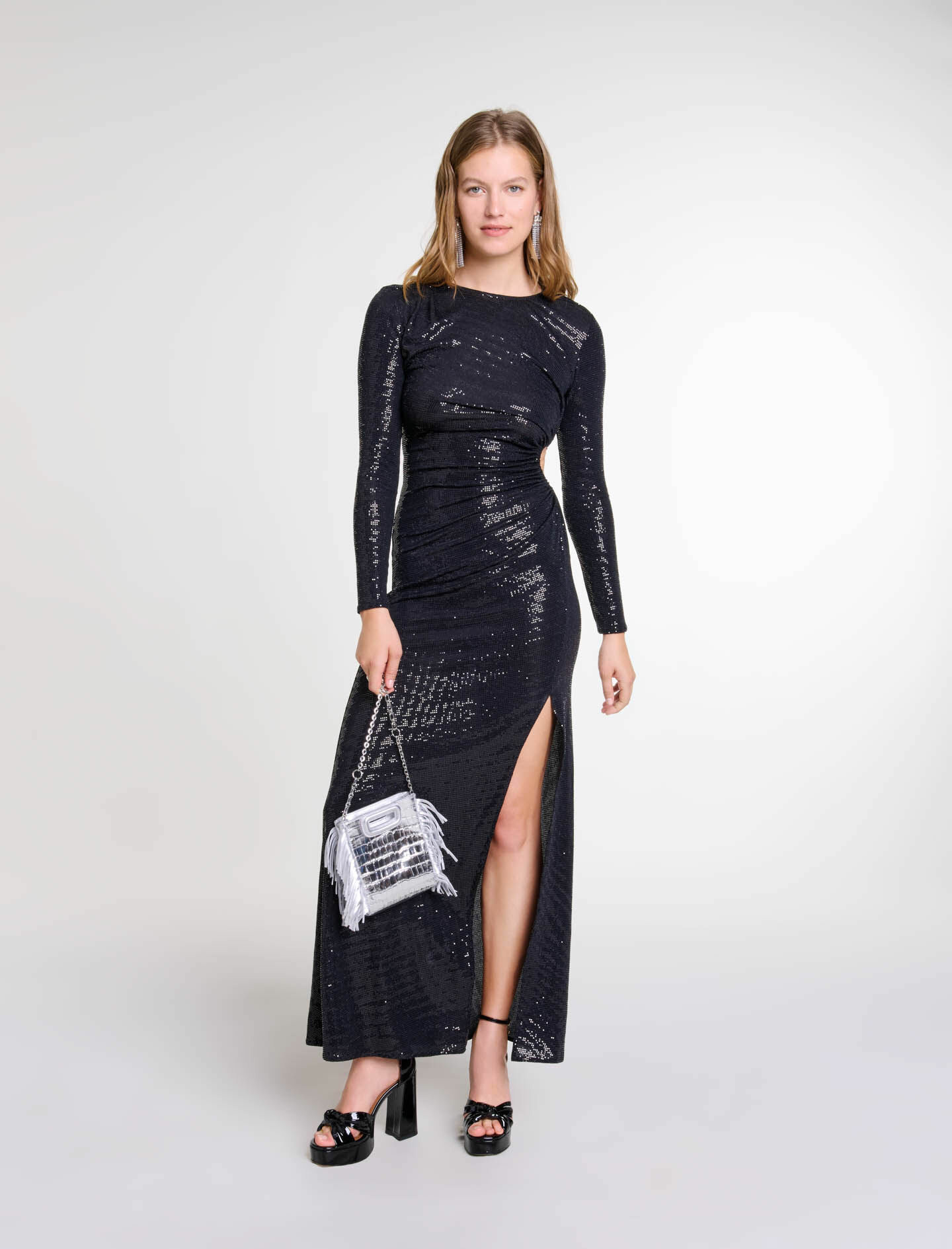 Robe longue pailletée