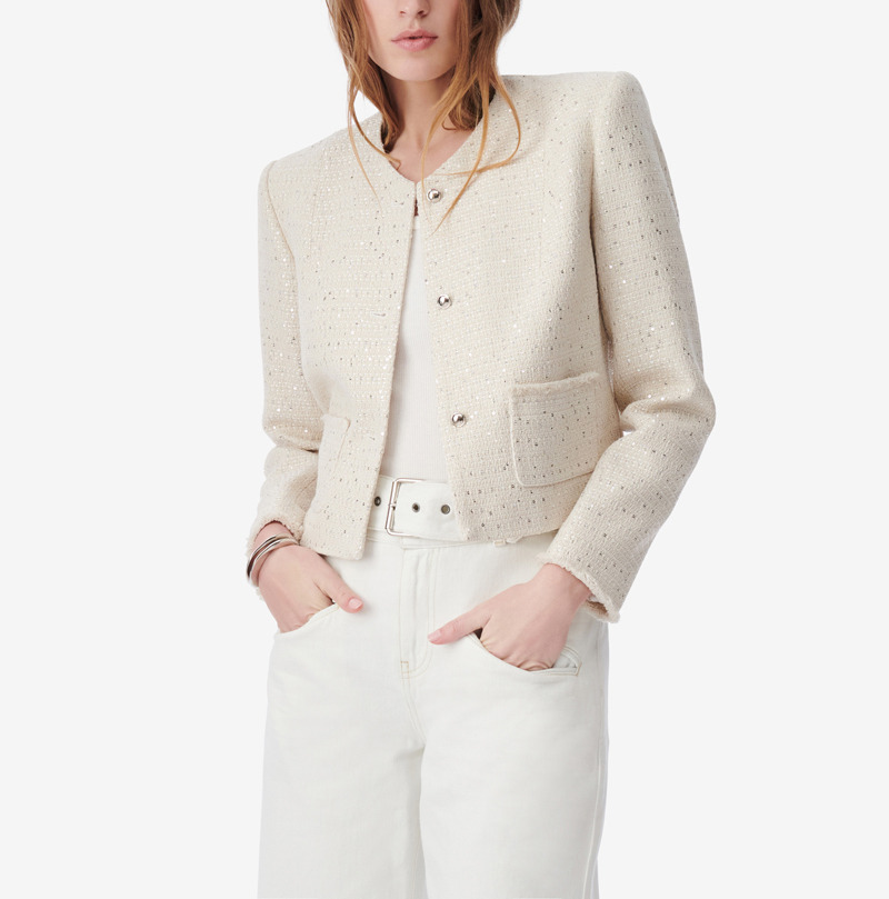 Veste Raccourcie En Tweed Qaranne