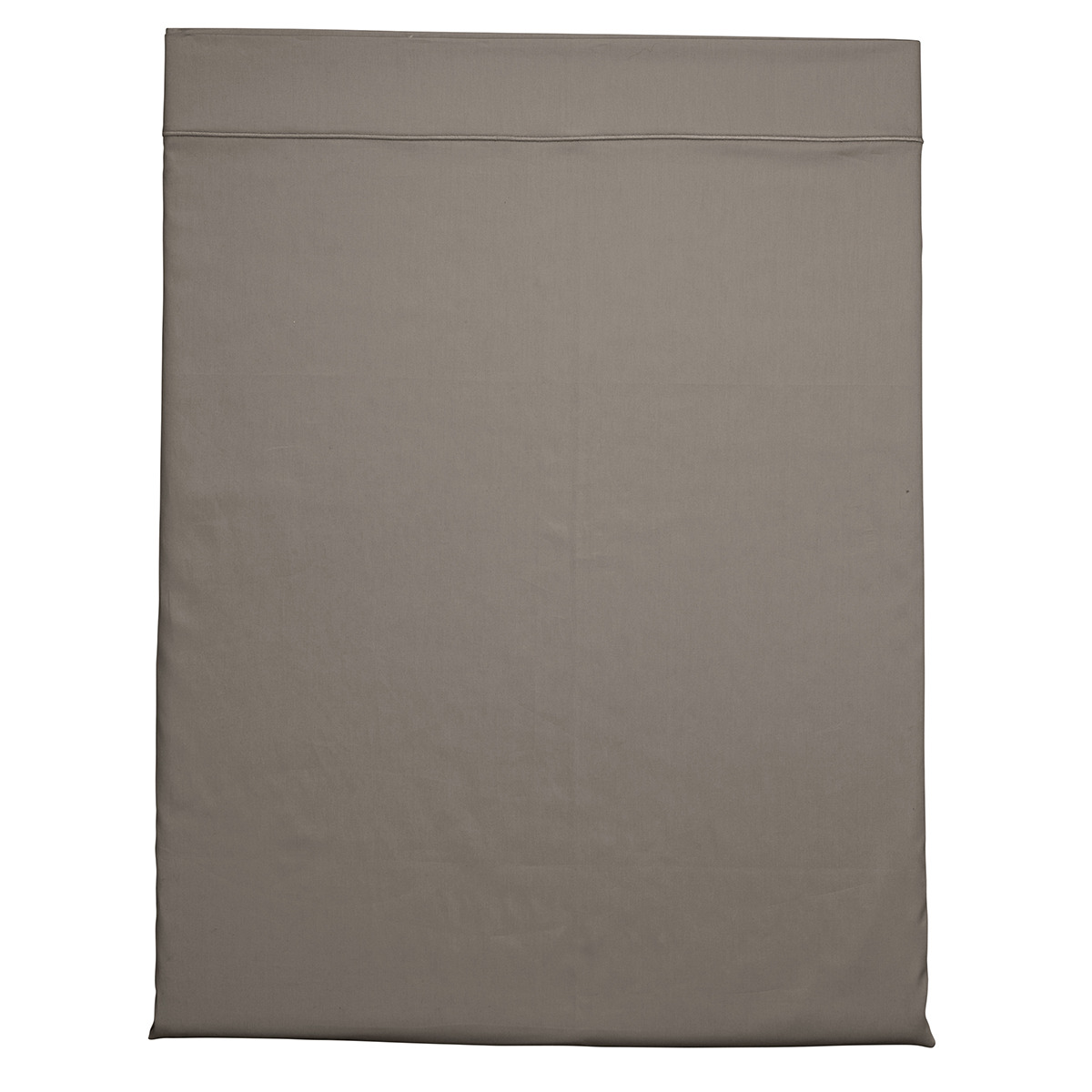 Drap plat Partition Satin de coton Coloris Taupe