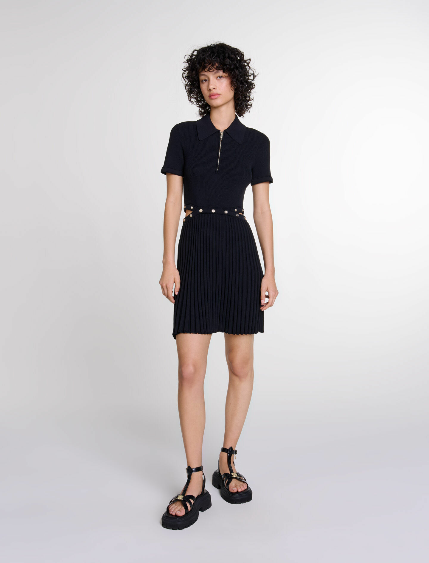 Robe courte en maille