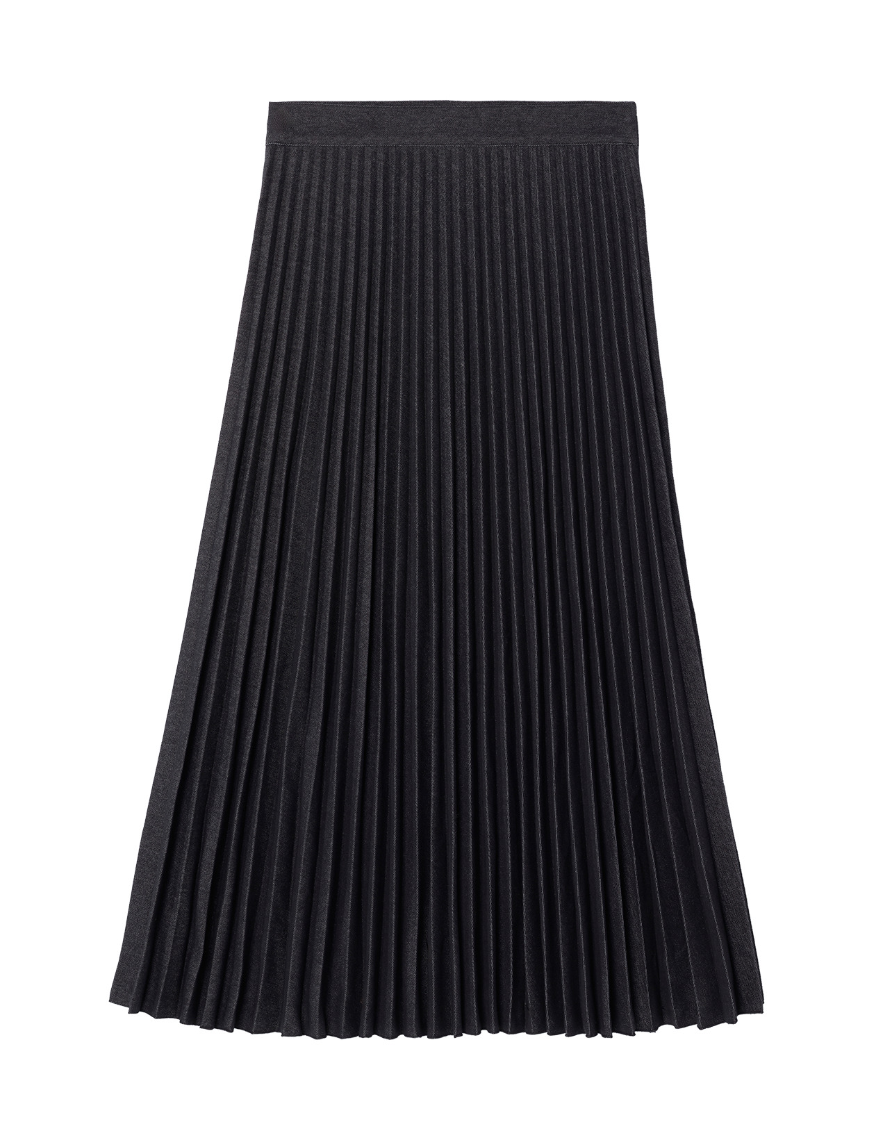 Jupe plissée en denim - Femme - DENIM BLACK
