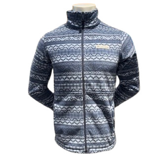 Granite Mountain Printed Fleece Jacket Bleu