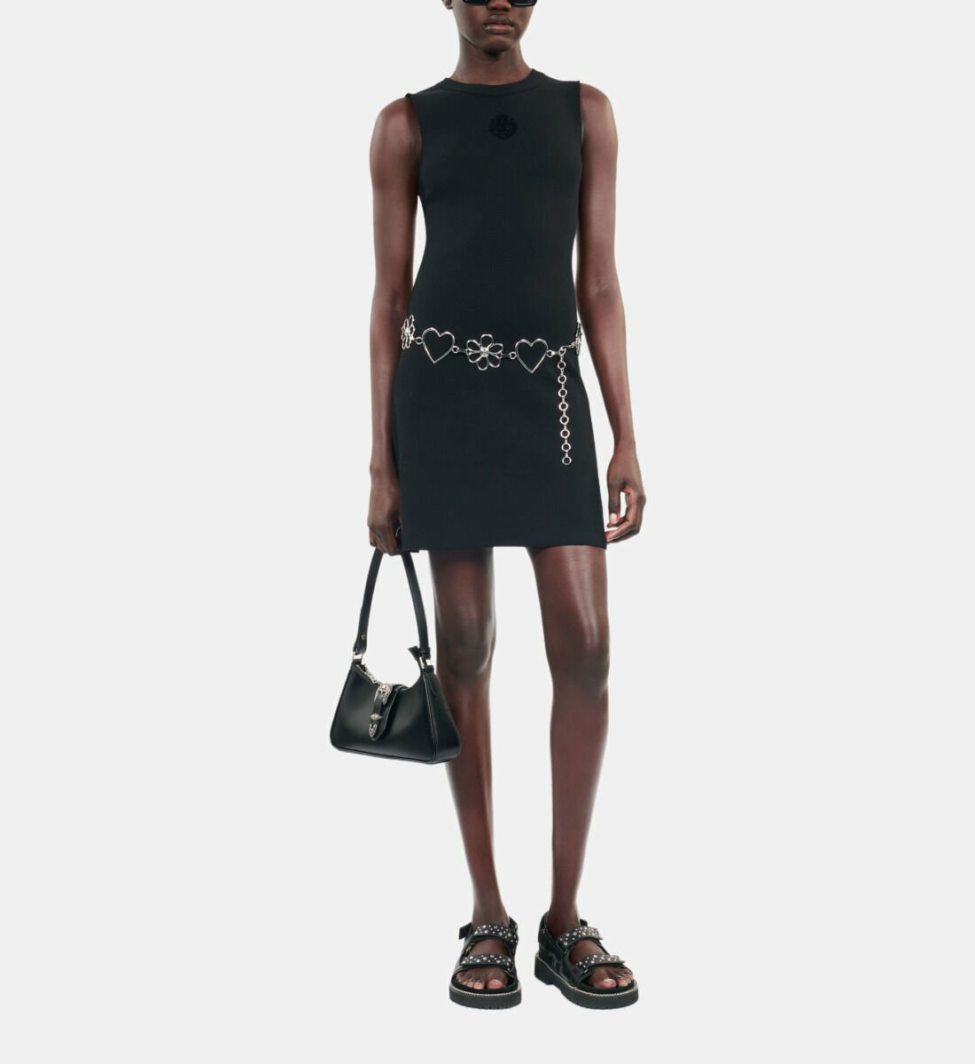 Robe Courte Blason Noire Femme