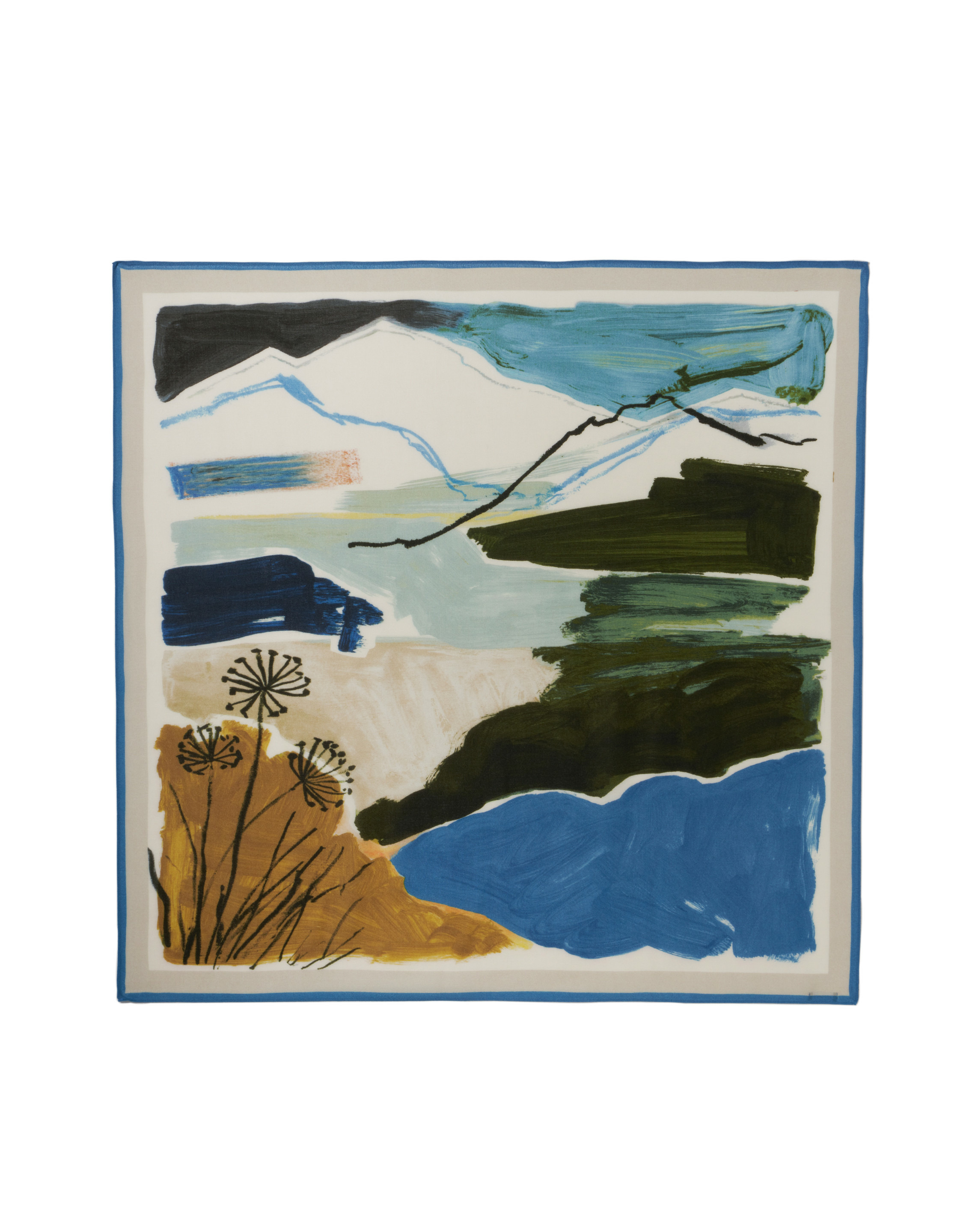 Carré imprimé paysage hivernal 120 x 120 cm - Accessoire - MULTICOLORIS