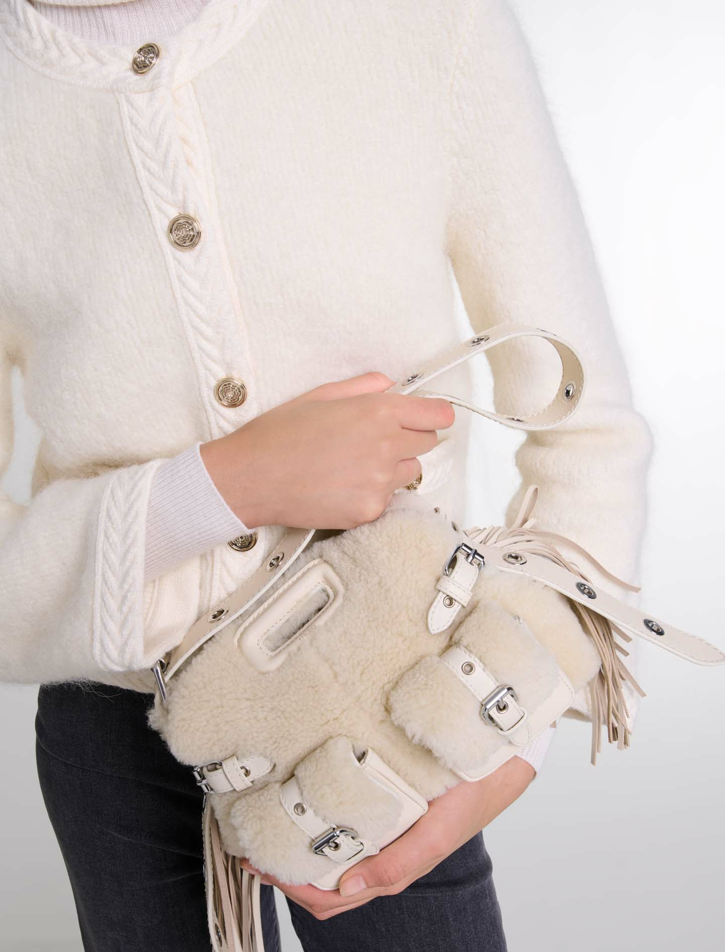 Miss M Mini cargo fausse fourrure