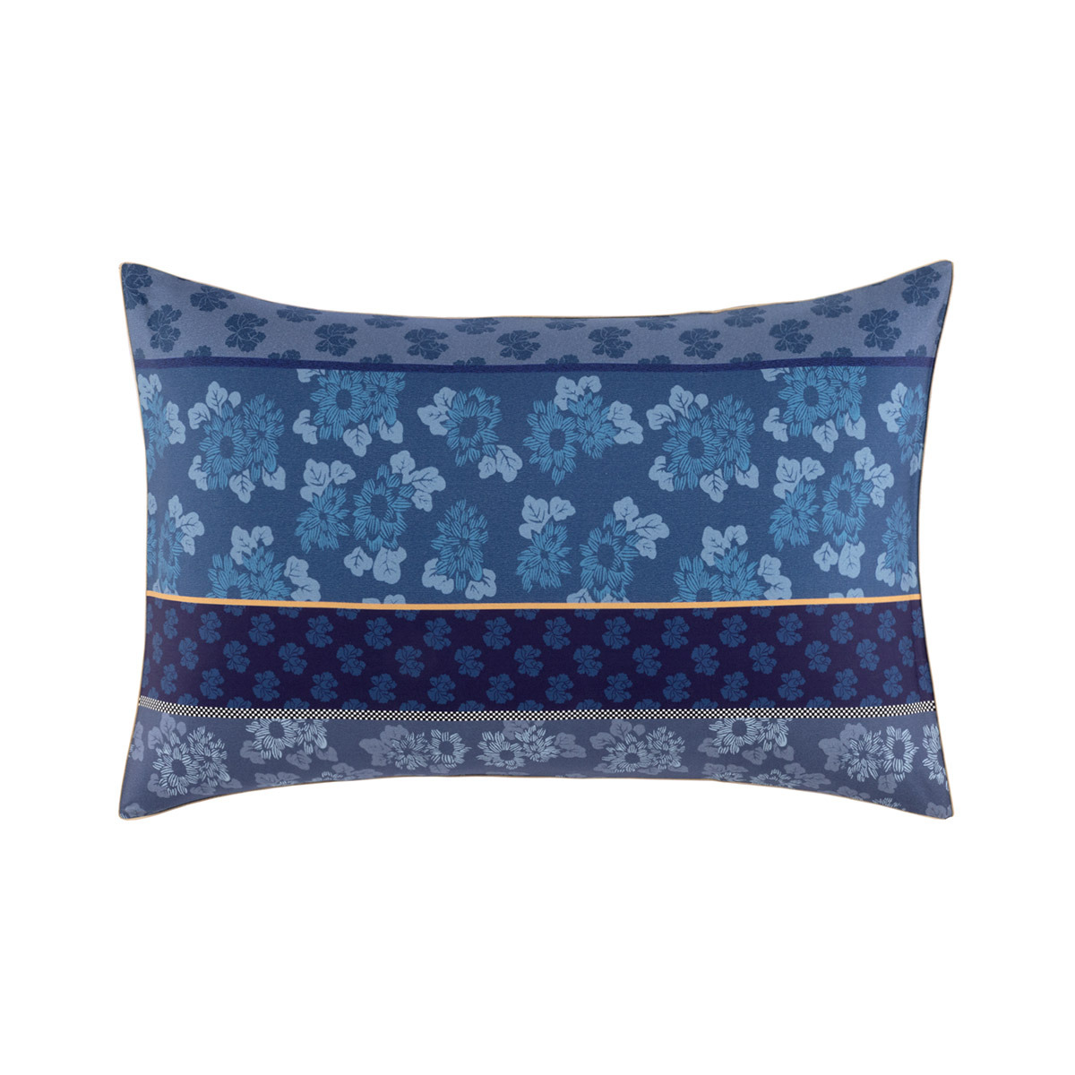 Kenzo - Taie d'oreiller en satin bleu, K Origami