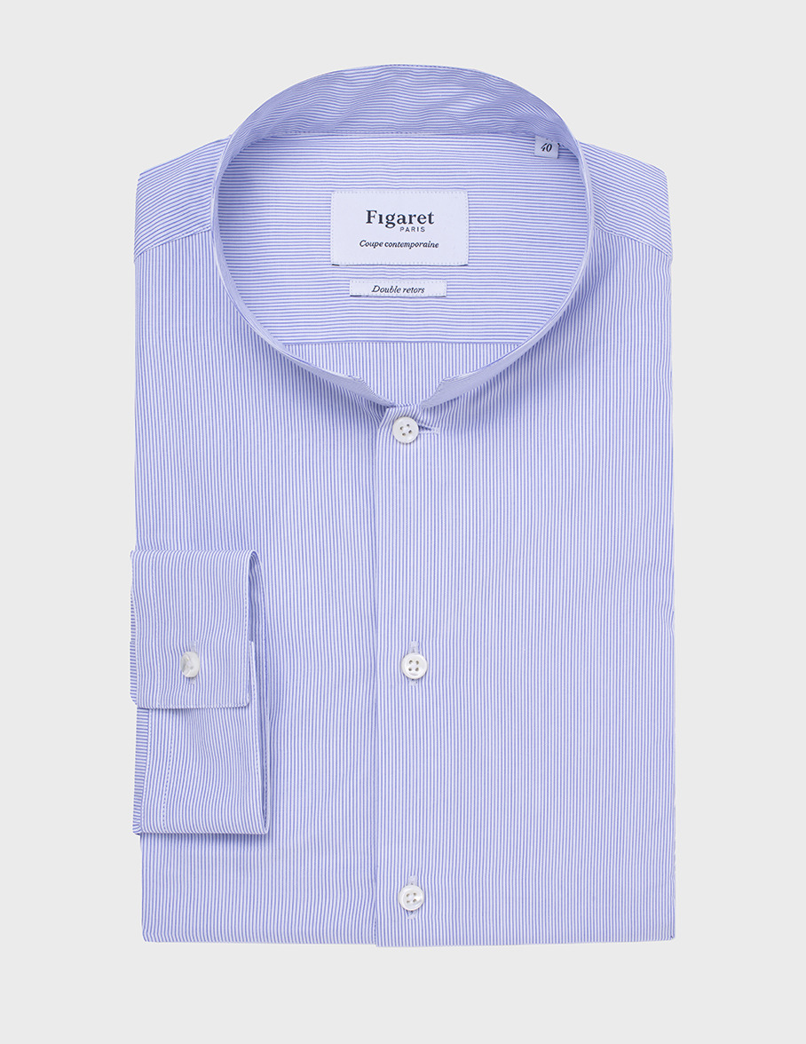 Chemise Contemporaine rayée marine