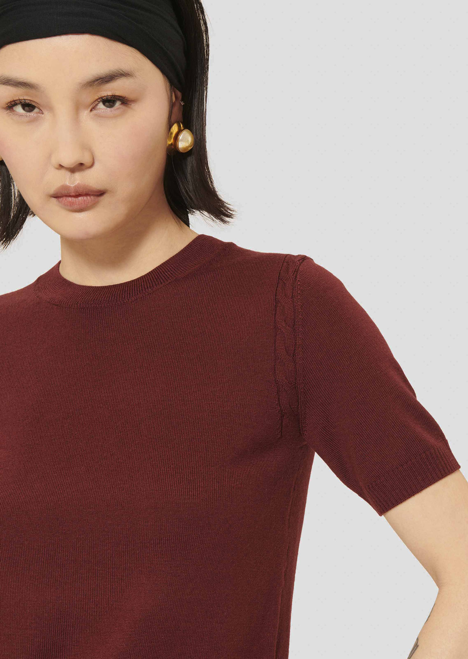 Pull Pica-Bordeaux en Laine Merinos Extrafine