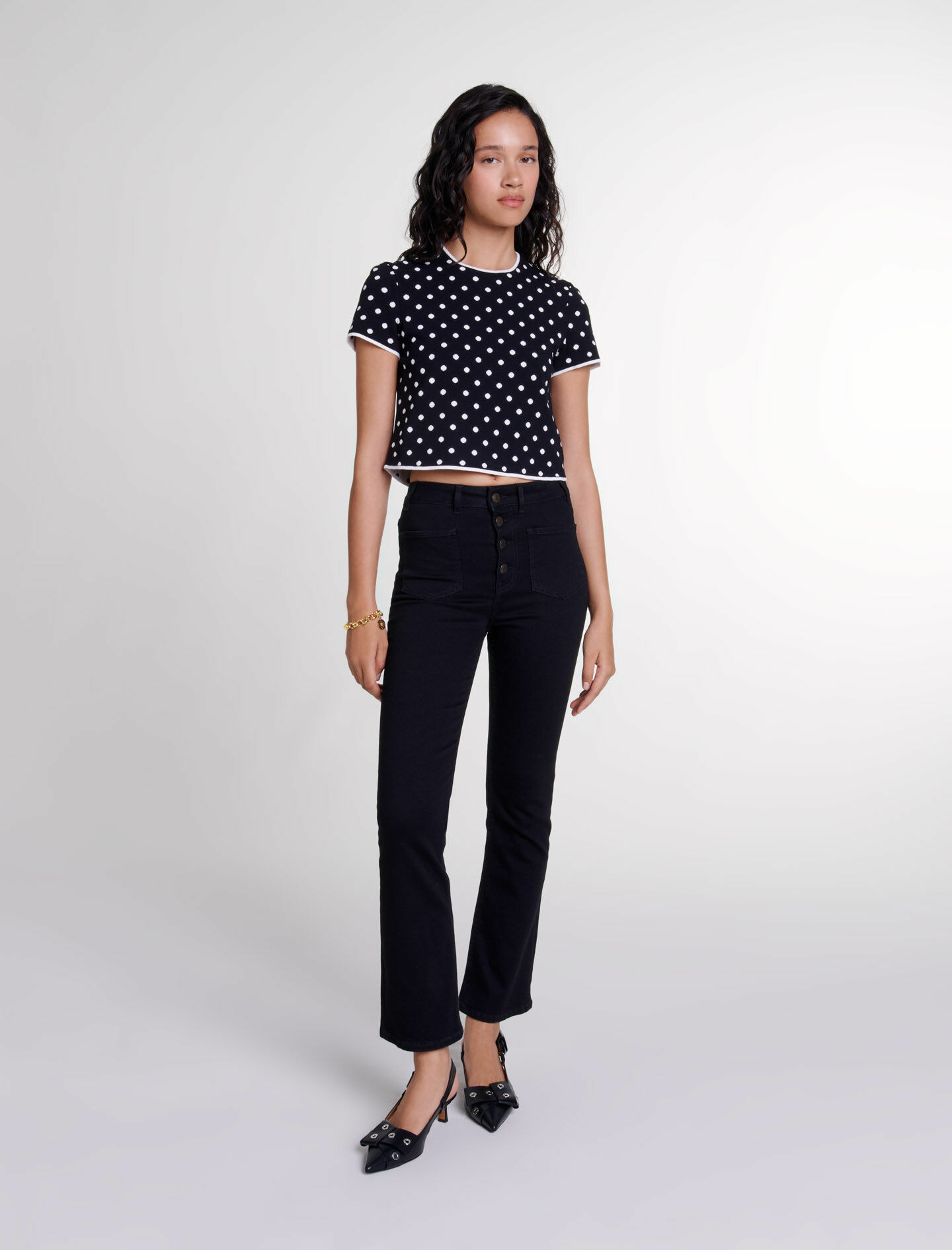 Top en maille jacquard