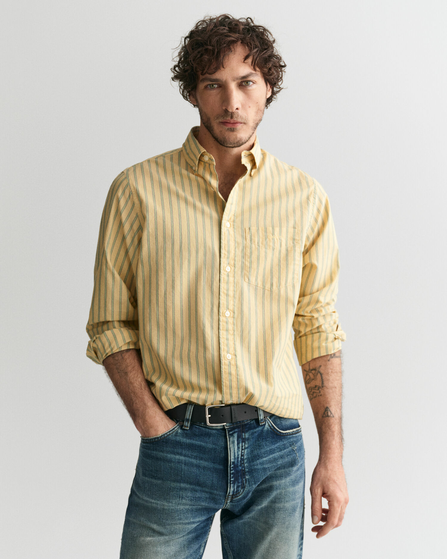 Regular Fit Striped Archive Poplin