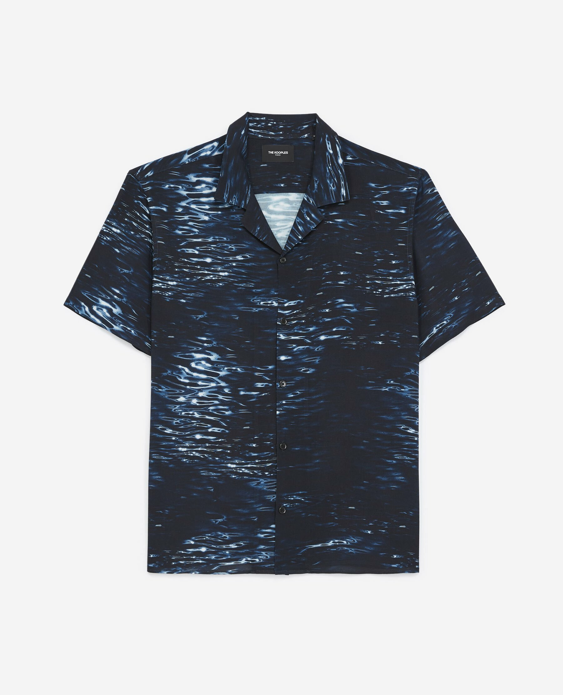 Chemise Col Hawaïen À Motif Boutonnée Homme