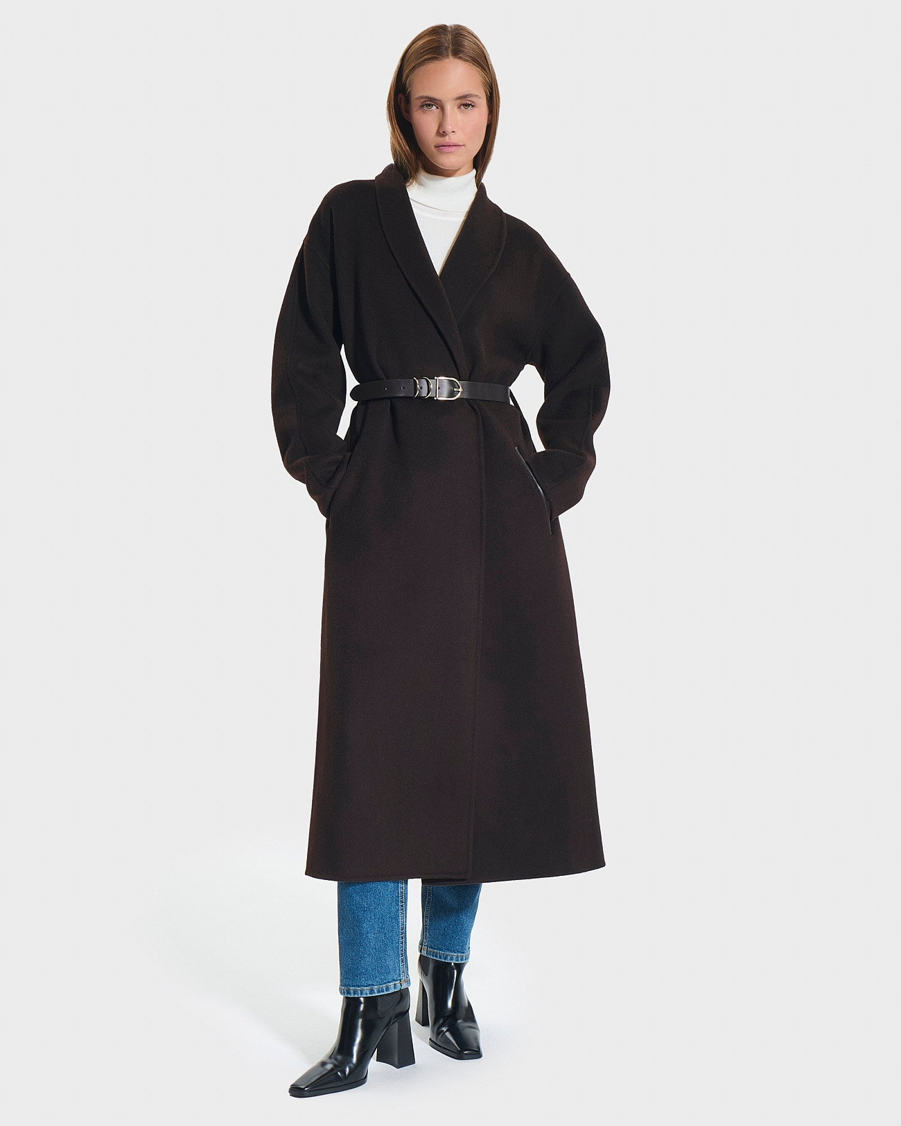 Manteau Minesotan Chocolat en Laine