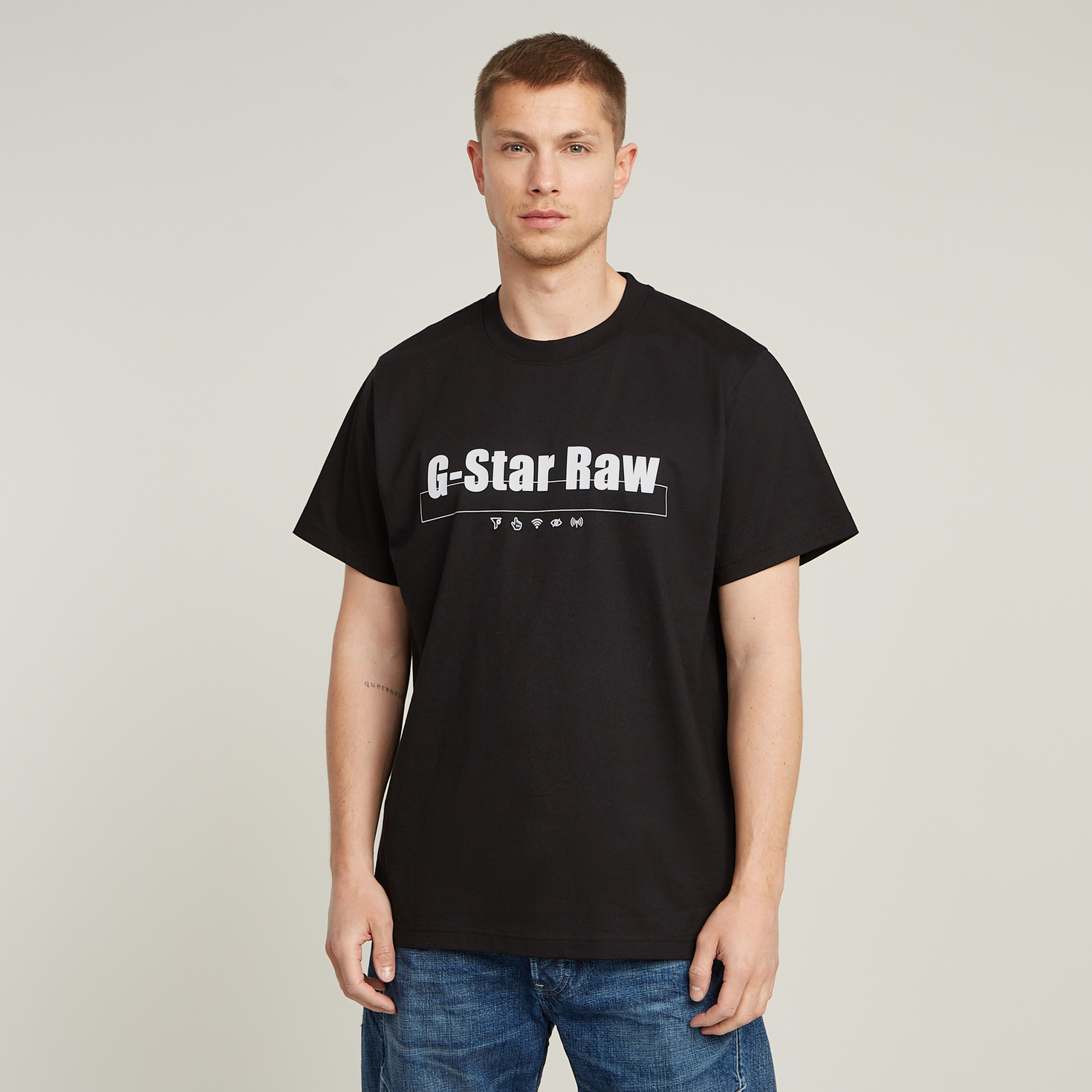 T-Shirt Symbols Print Loose
