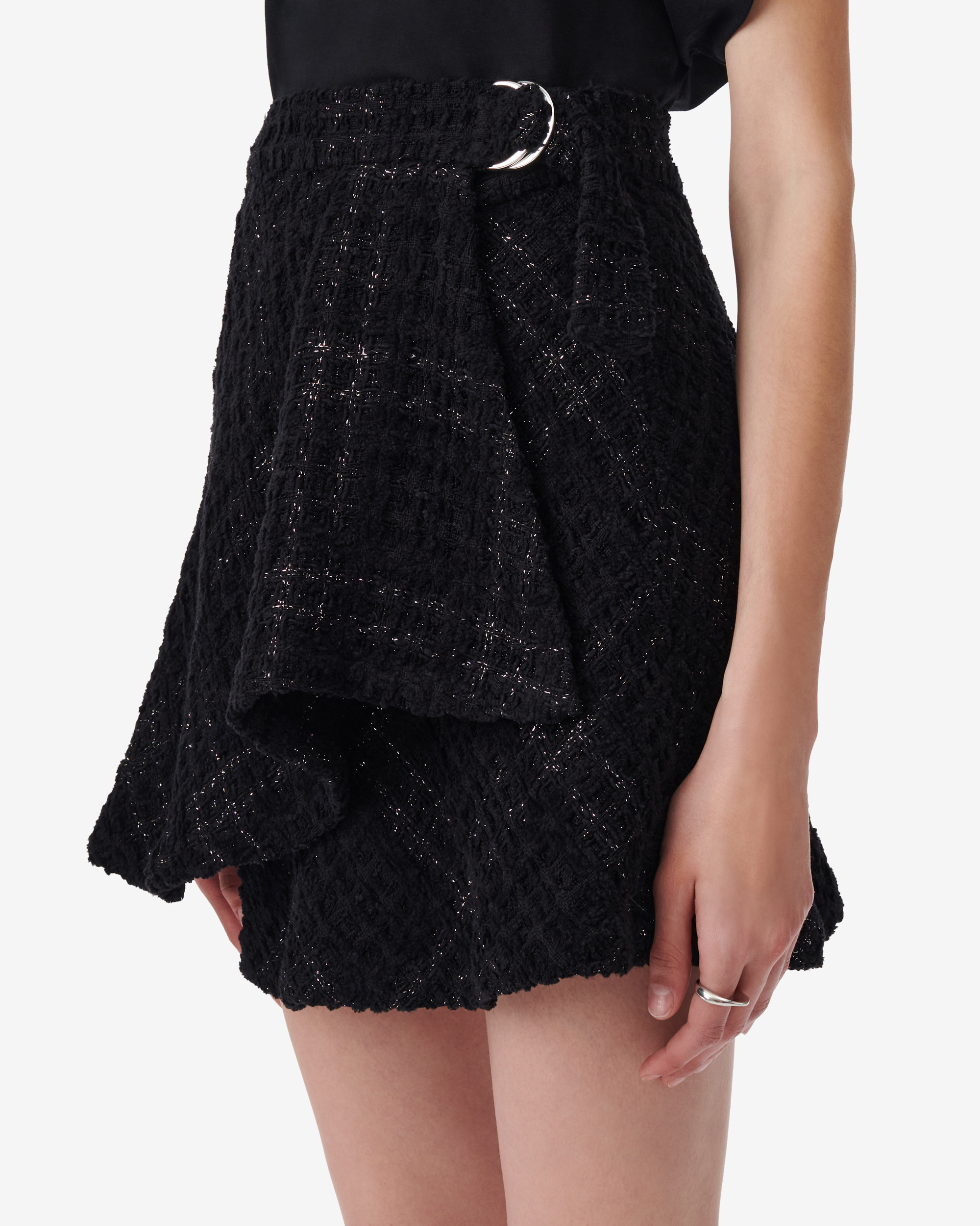 Jupe En Tweed À Carreaux Solfin