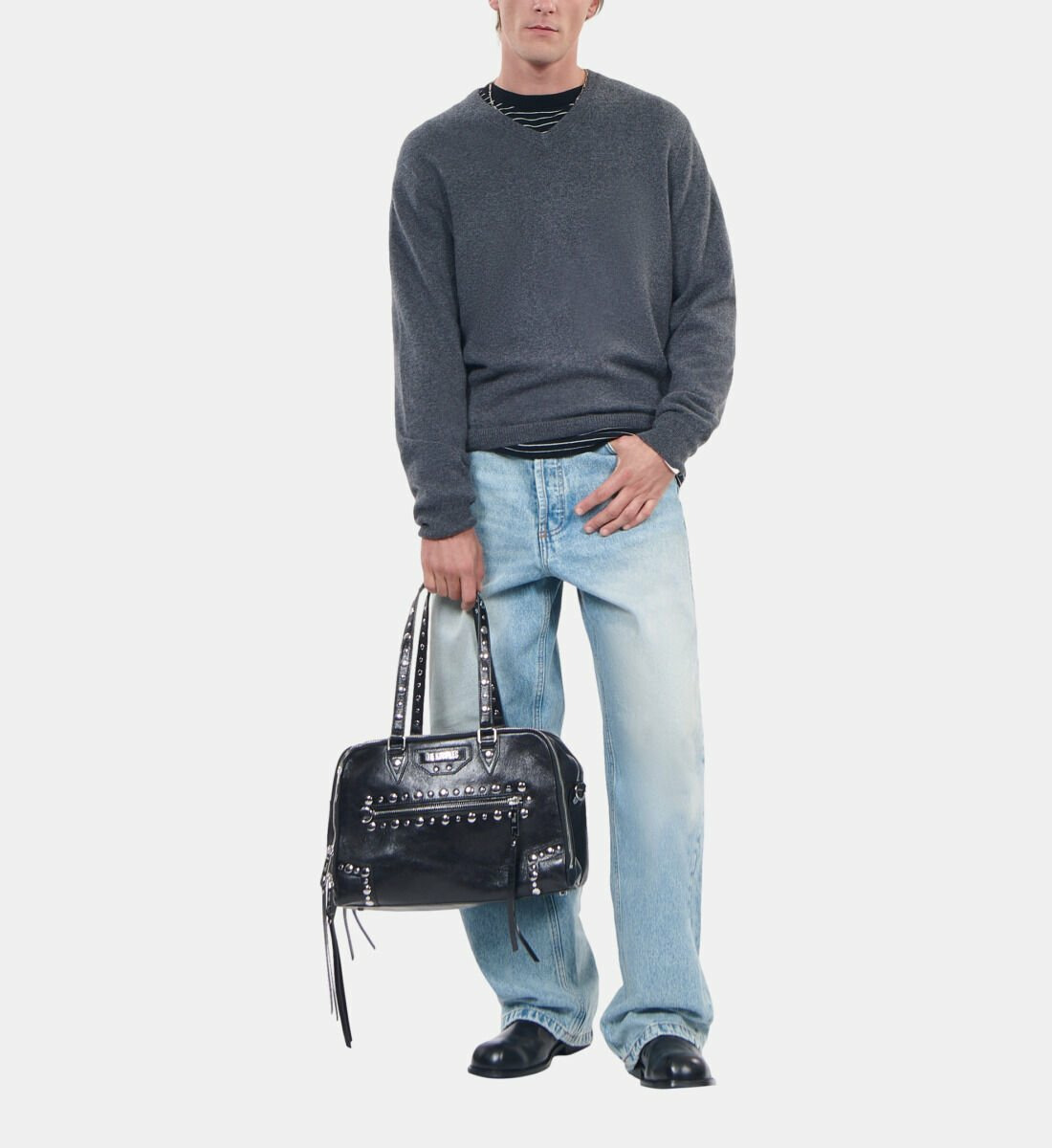 Pull En Cachemire Gris Homme