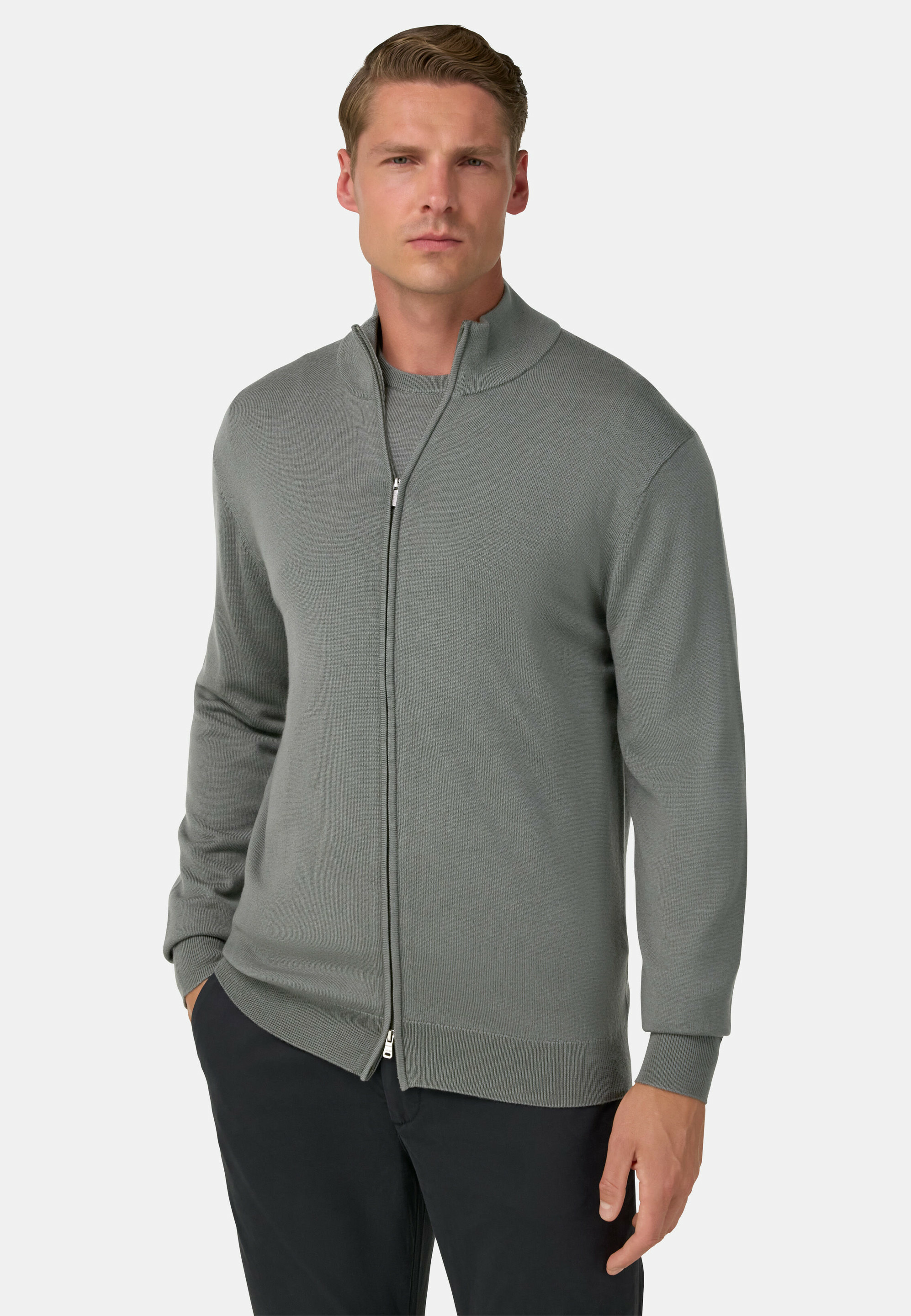 Pull Full Zip En Laine Mérinos