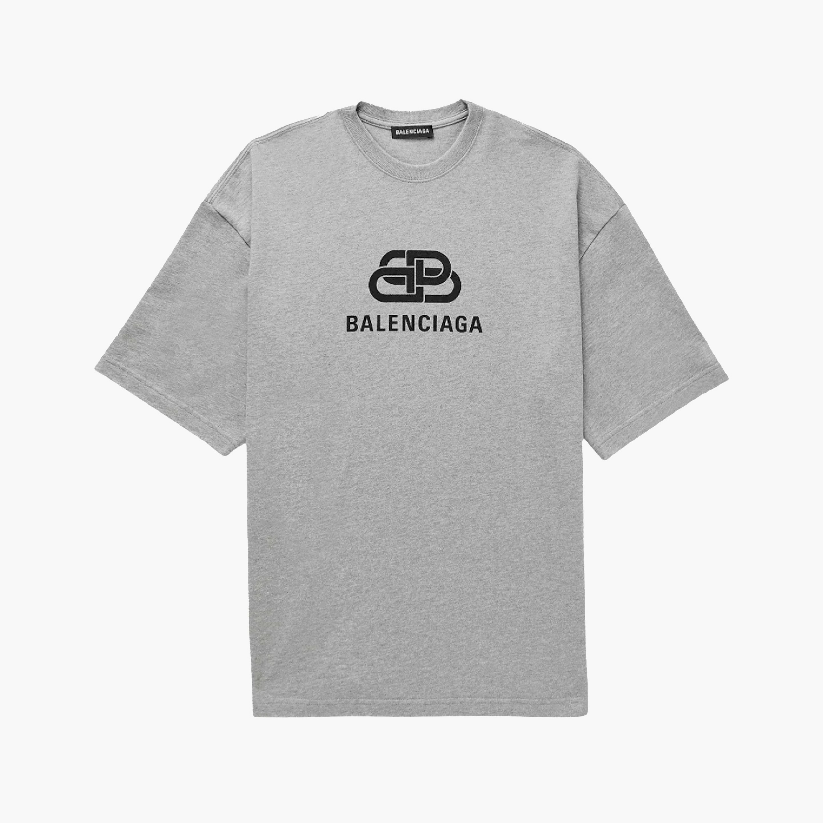 Balenciaga T-Shirt BB Logo Gris