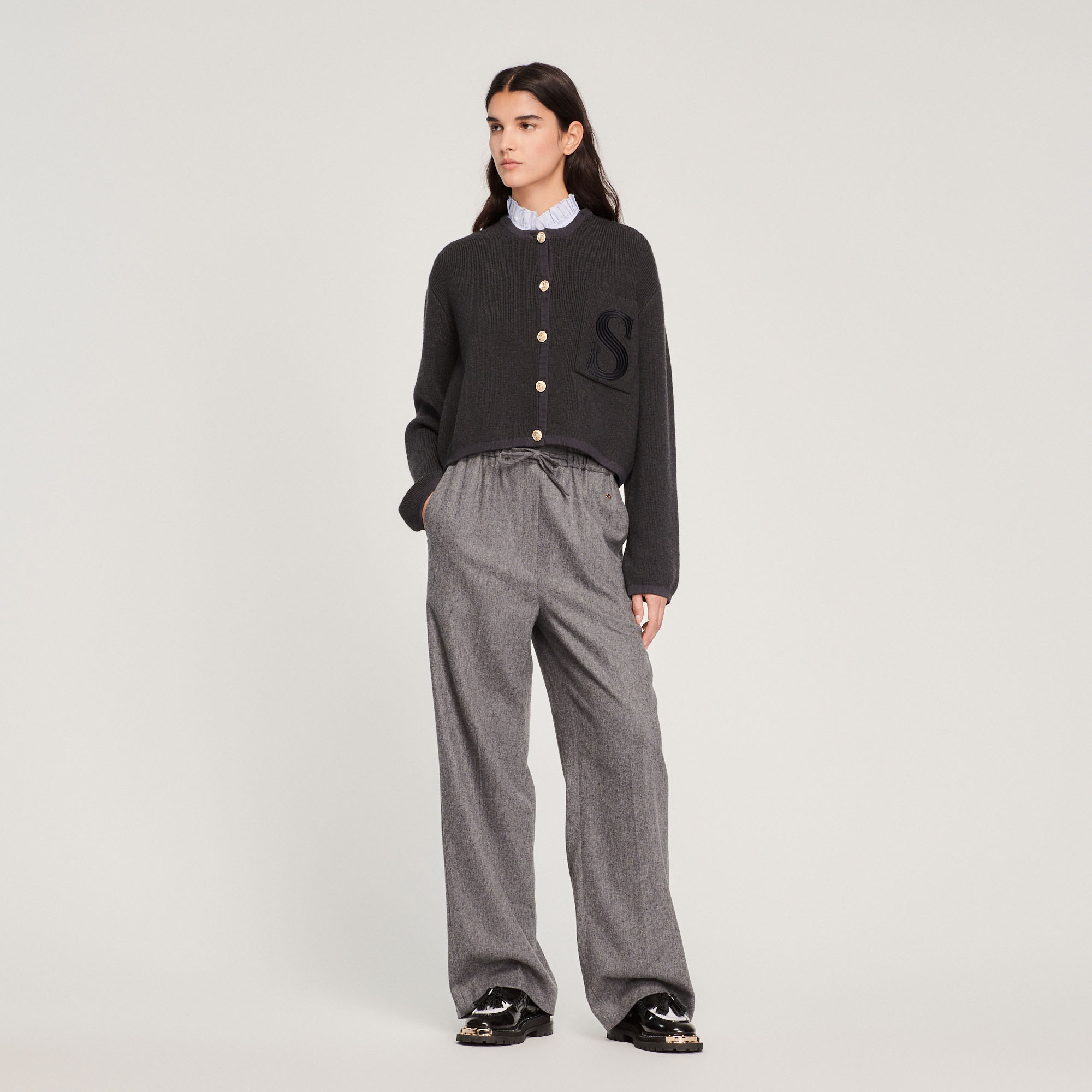 Cardigan en laine certifiée