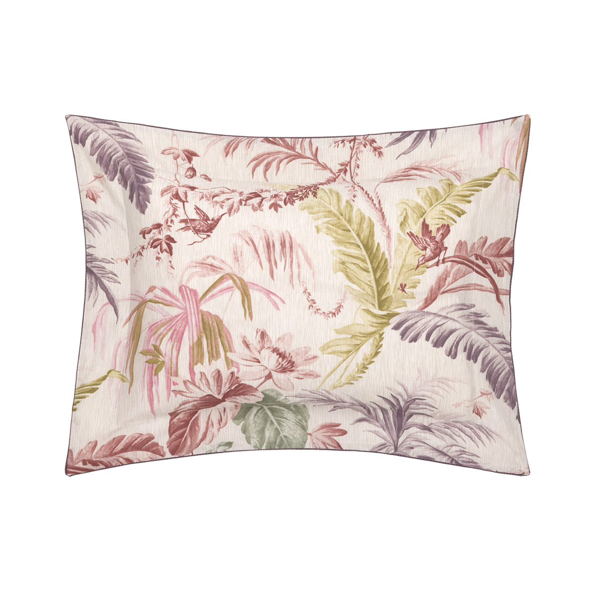 Yves Delorme - Taie d'oreiller en batiste de coton multicouleurs, Fresque