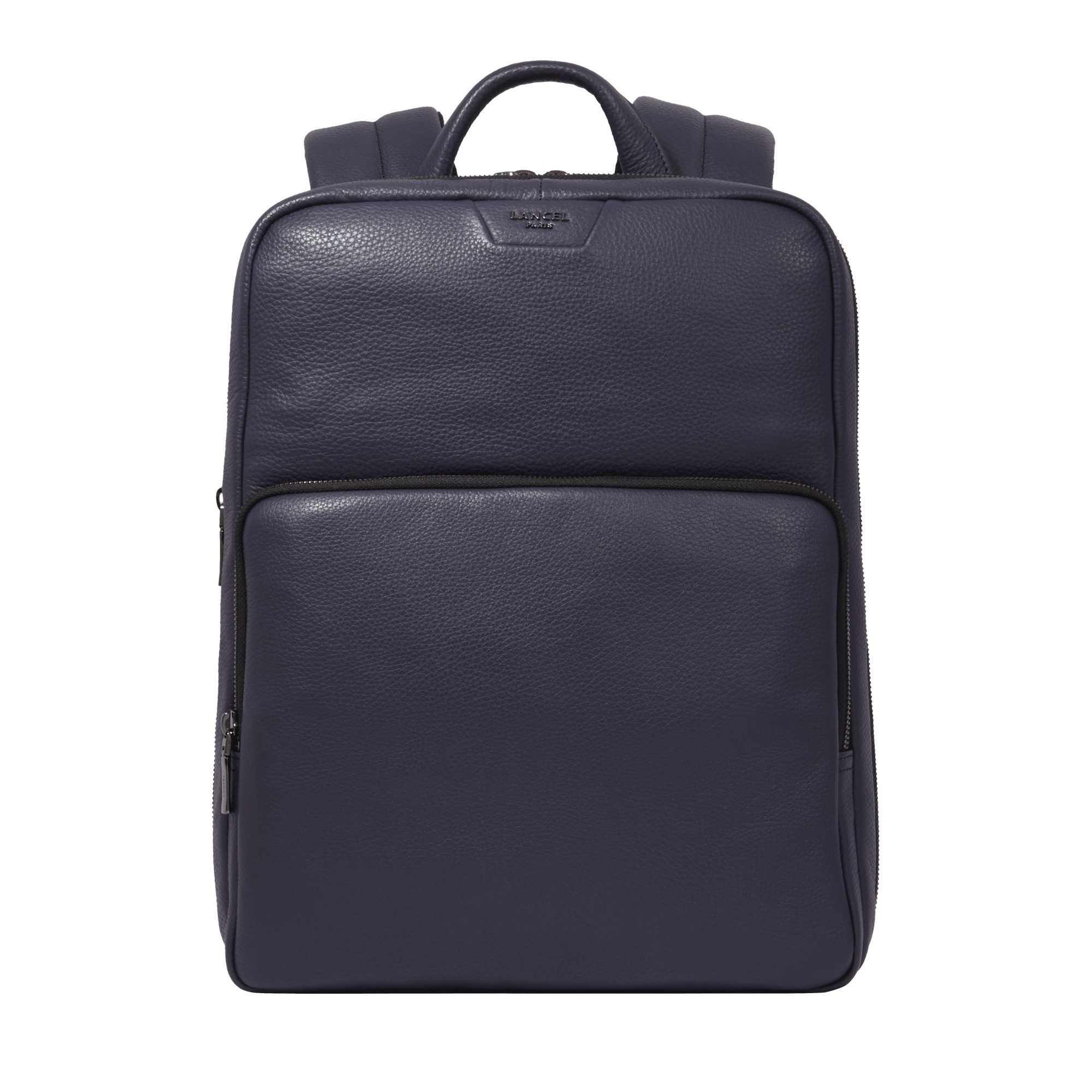 COME DE LANCEL - SAC A DOS EXTENSIBLE ZIPPE 14’ - Bleu Marine