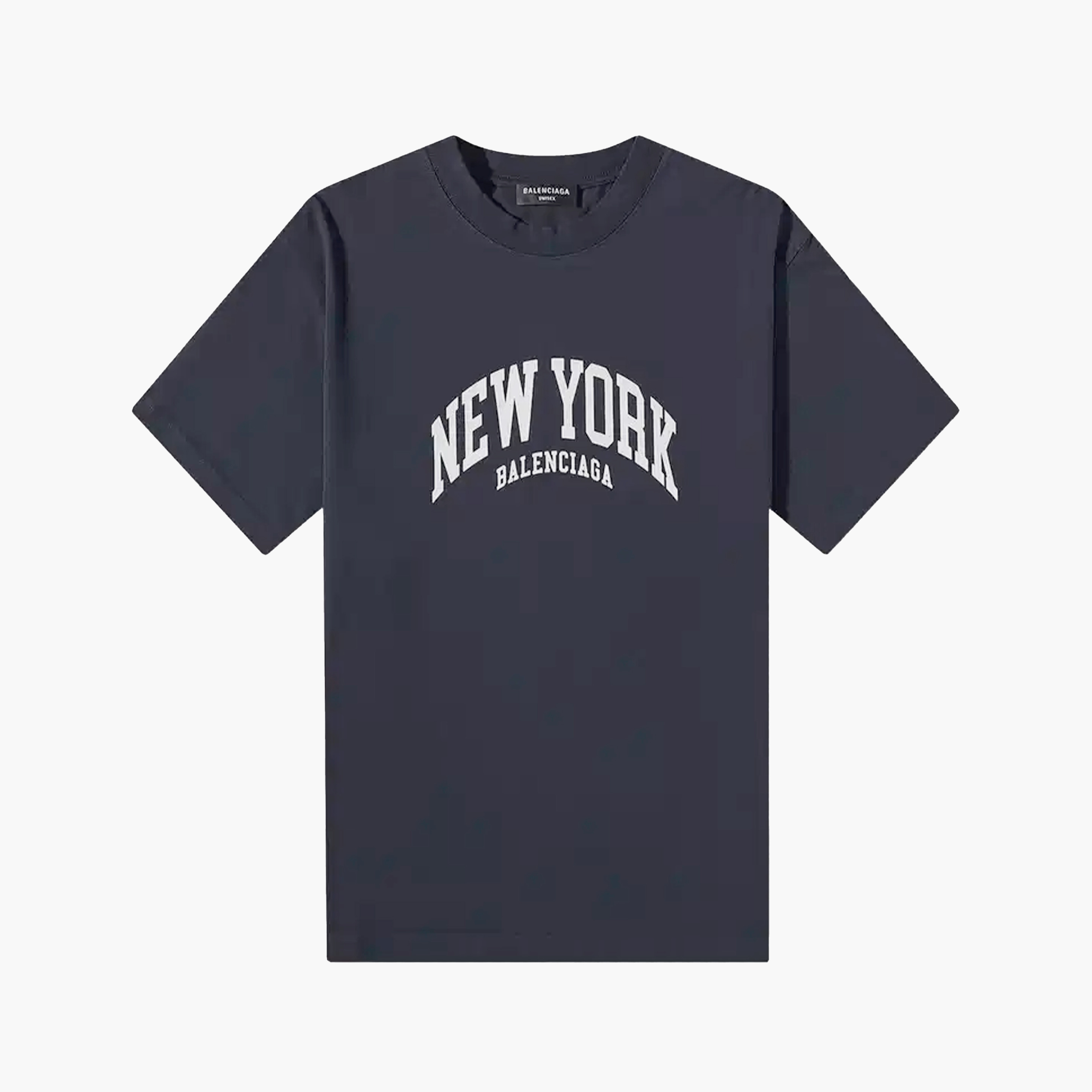Balenciaga T-Shirt Cities New-York Bleu marine