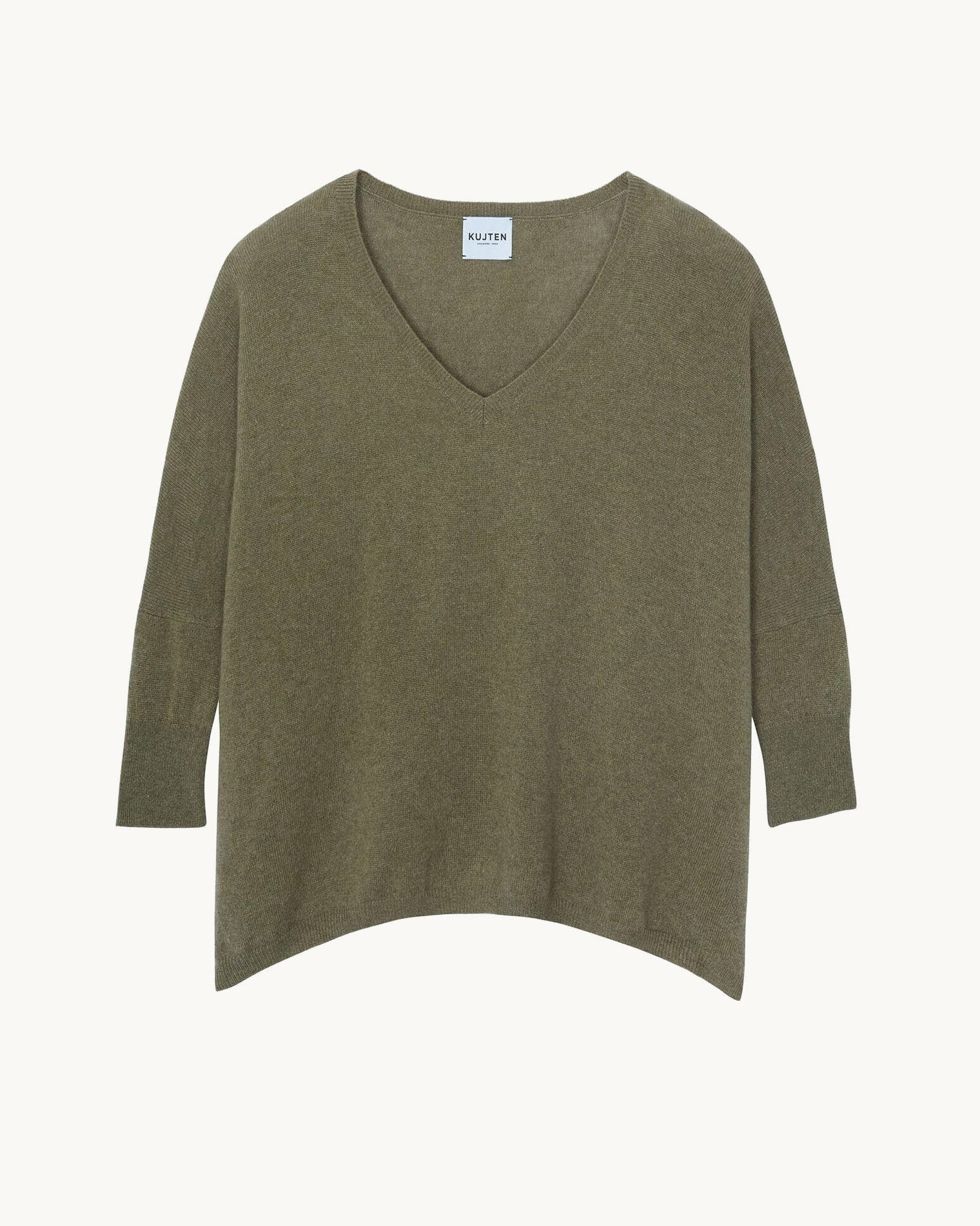 Pull Minie Pull cachemire col v oversize manche 3/4