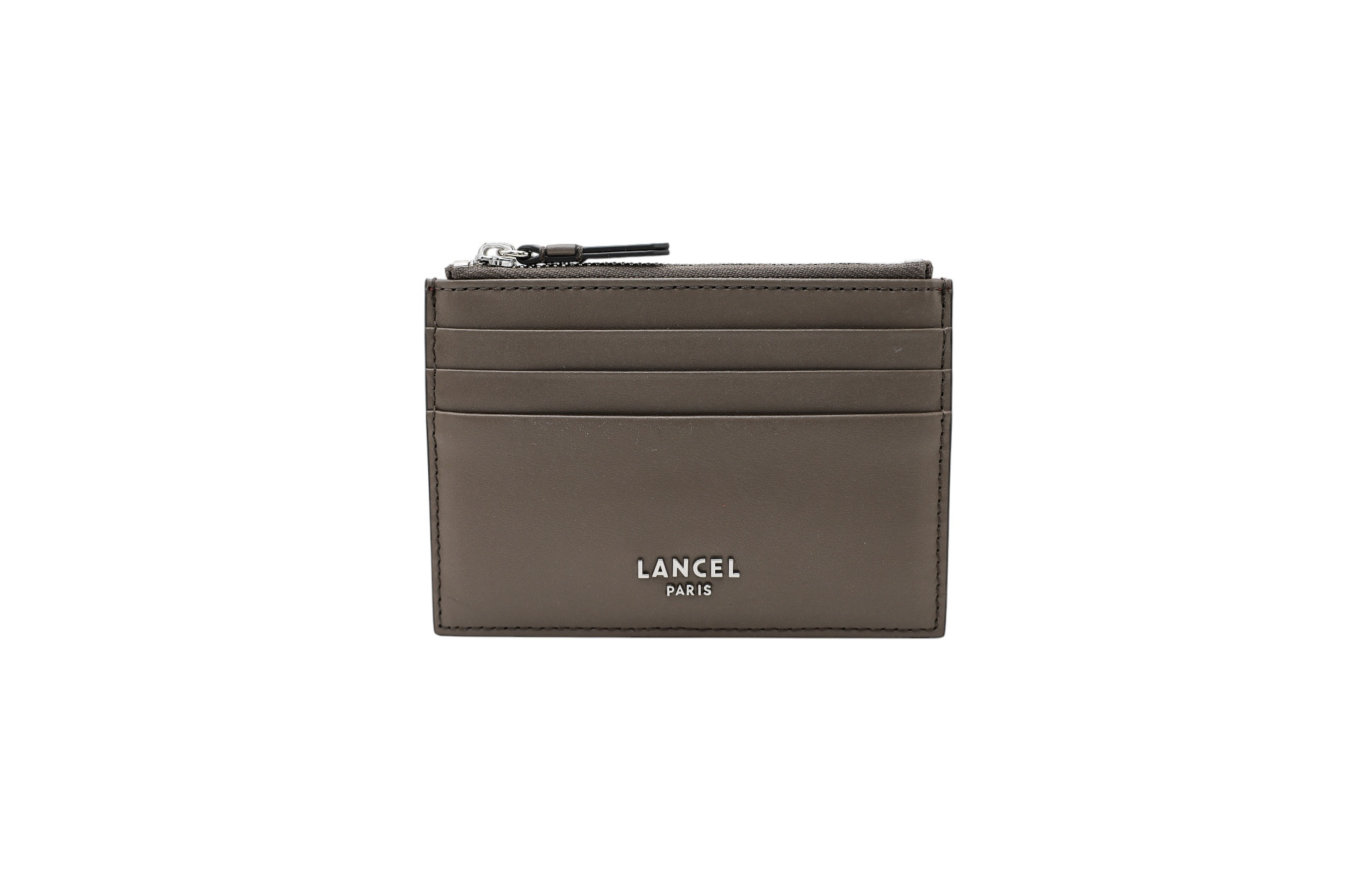 Lettrine De Lancel - Porte Carte Zip - Fumée