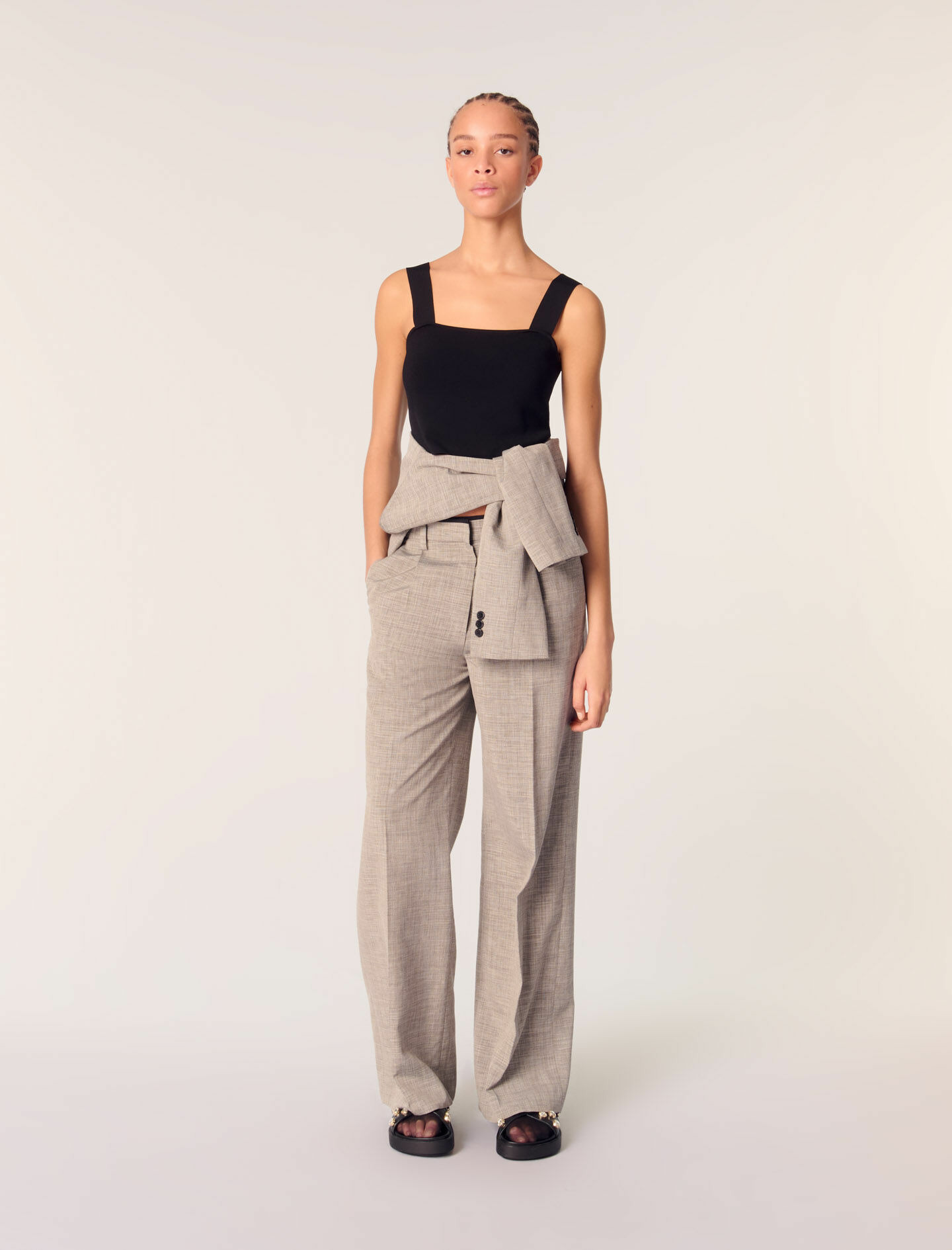 Pantalon de tailleur droit