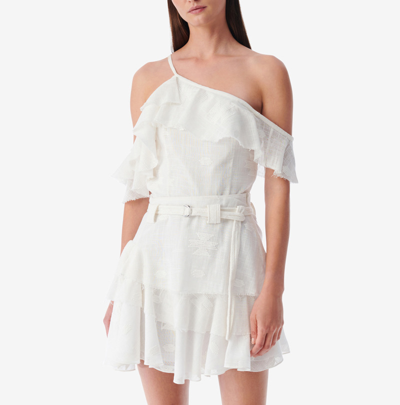 Top Asymétrique À Volants Adanna