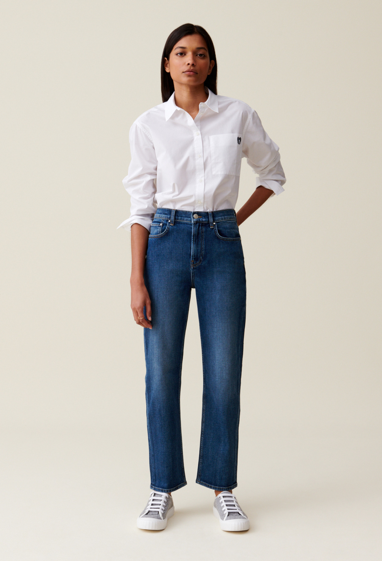 Jean Toto détail logo poche arrière