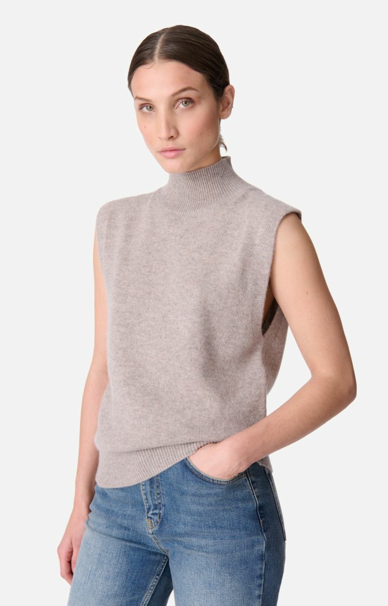 Pull Sans-Manches Delhi En 100% cachemire