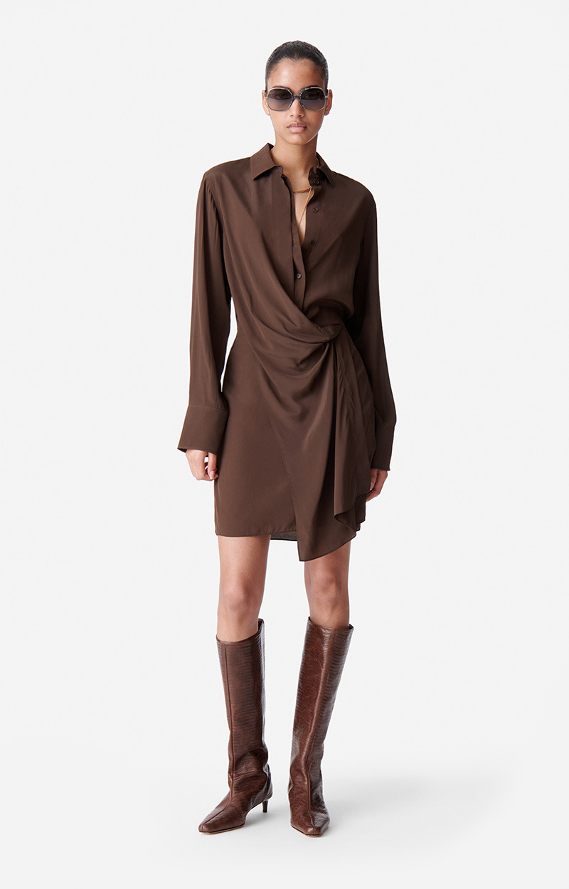 Robe Demi En Soie Mélangée