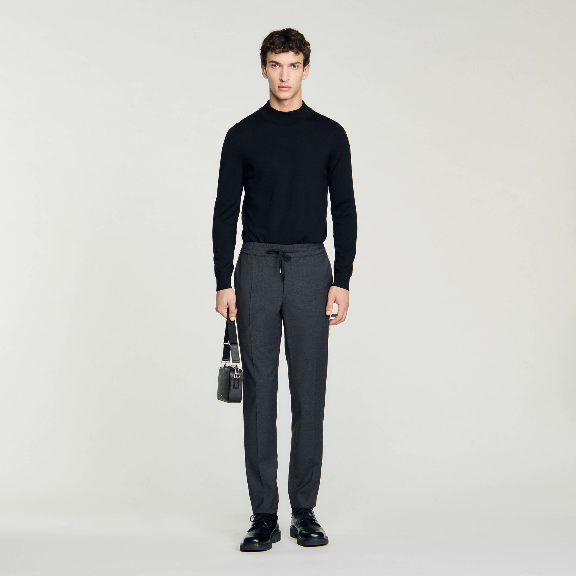 Pantalon droit élastiqué