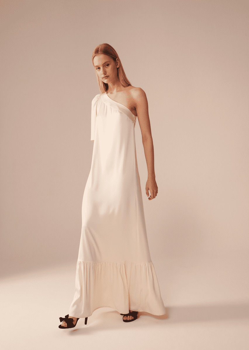 Robe Rene-Ecru en Lyocell