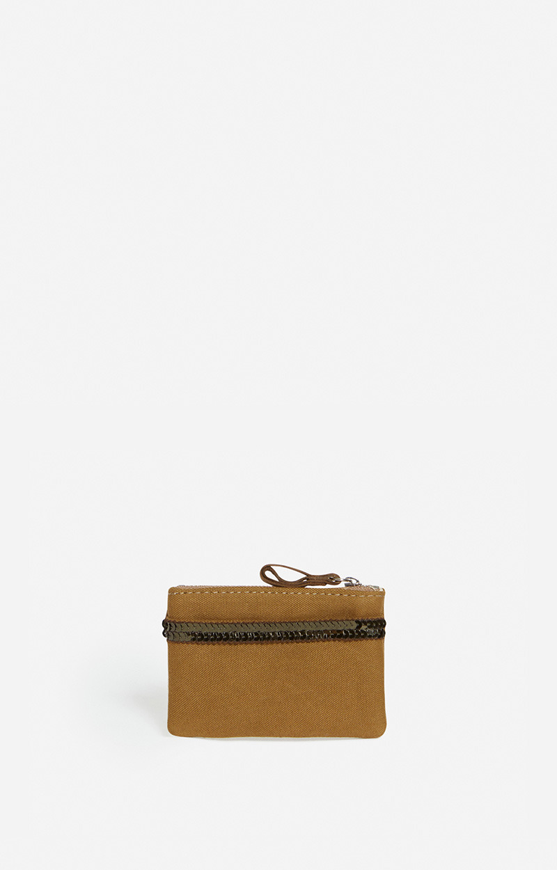 Petit Porte-Monnaie En Toile & Sequins