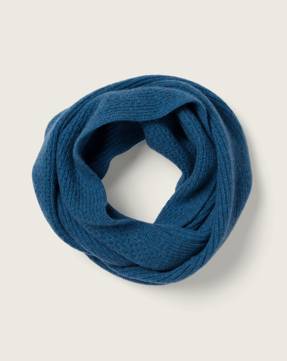 Snood à côtes fantaisie sans coutures - Accessoire - BLEU ECOSSE