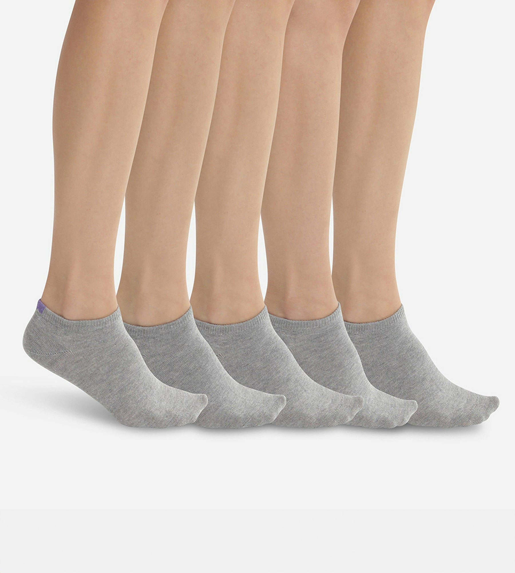 Lot de 5 paires de chaussettes femme Gris à marqueurs colorés EcoDim