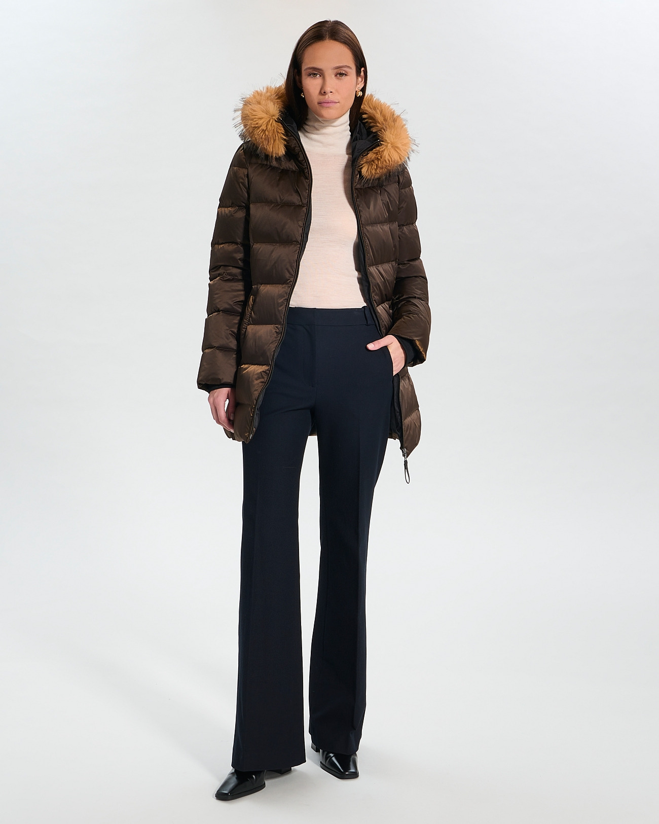 Doudoune Dalyaf Chocolat en Polyester