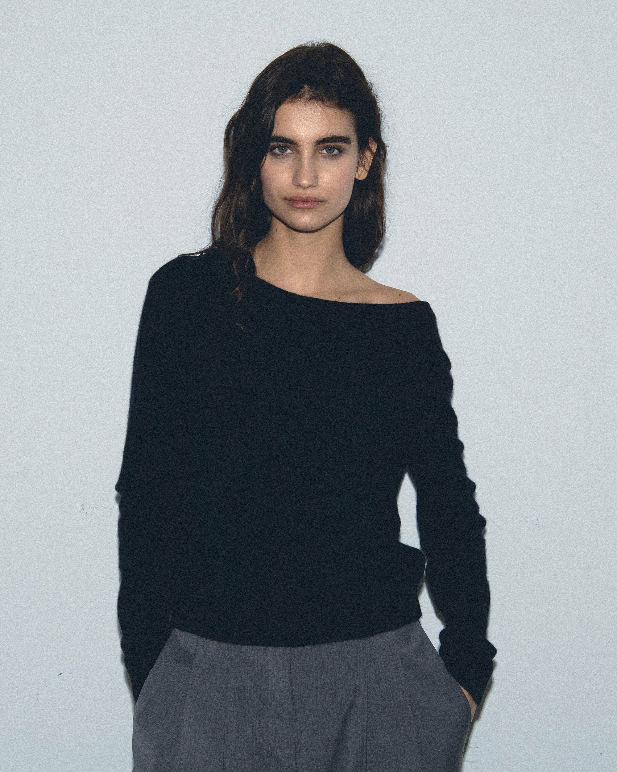 Pull Col Rond Dos Nu à Boutons