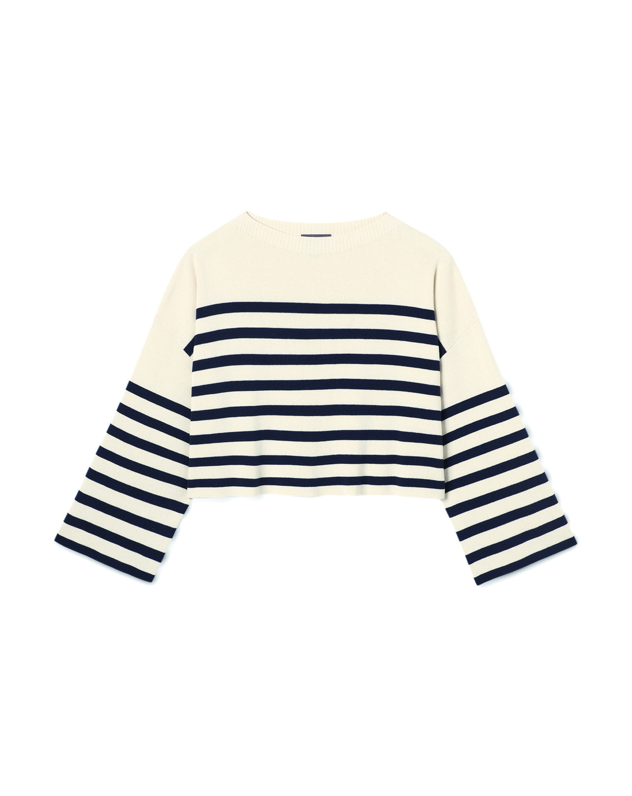 Marinière oversize col bateau - Femme - NATUREL/MARINE