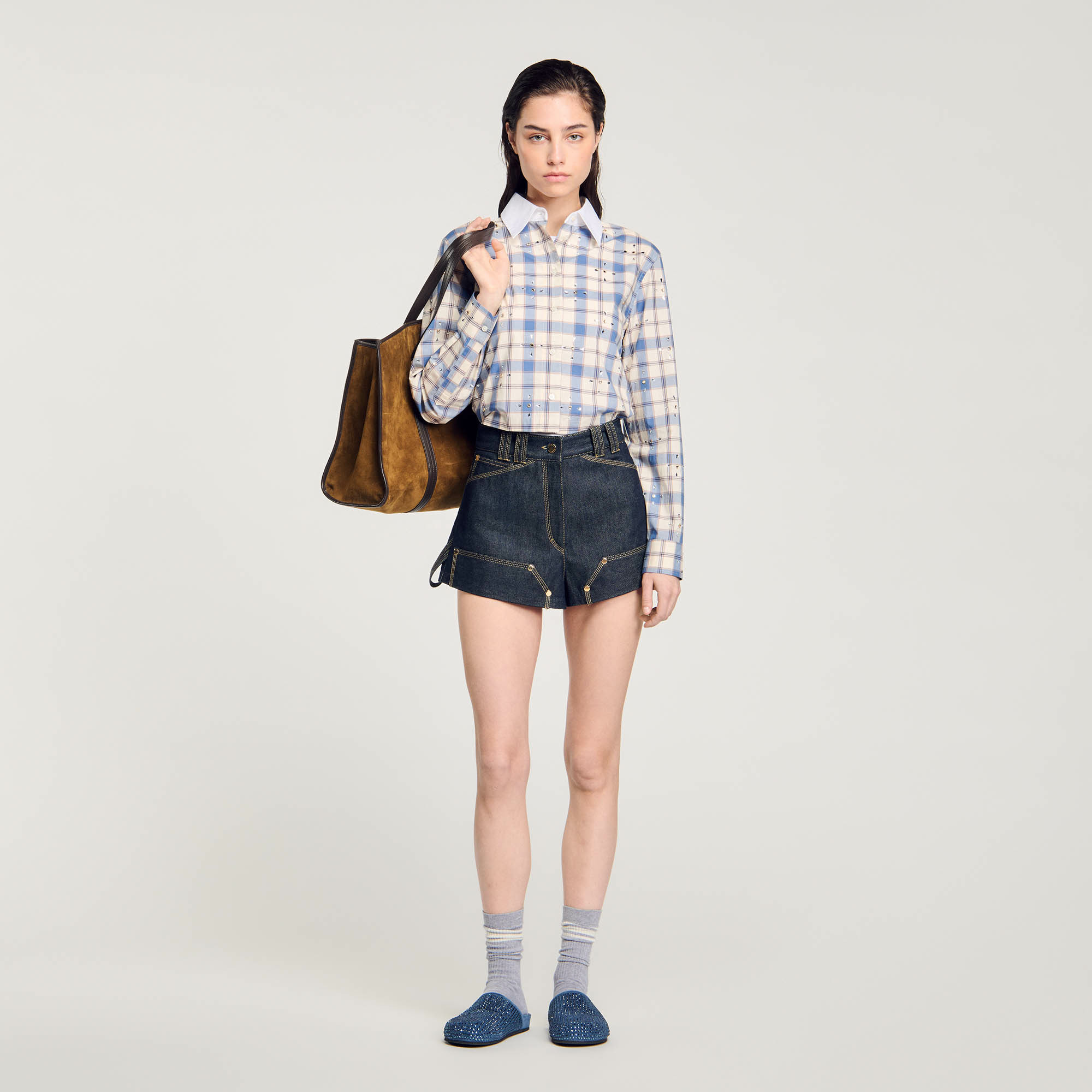 Short en jean brut