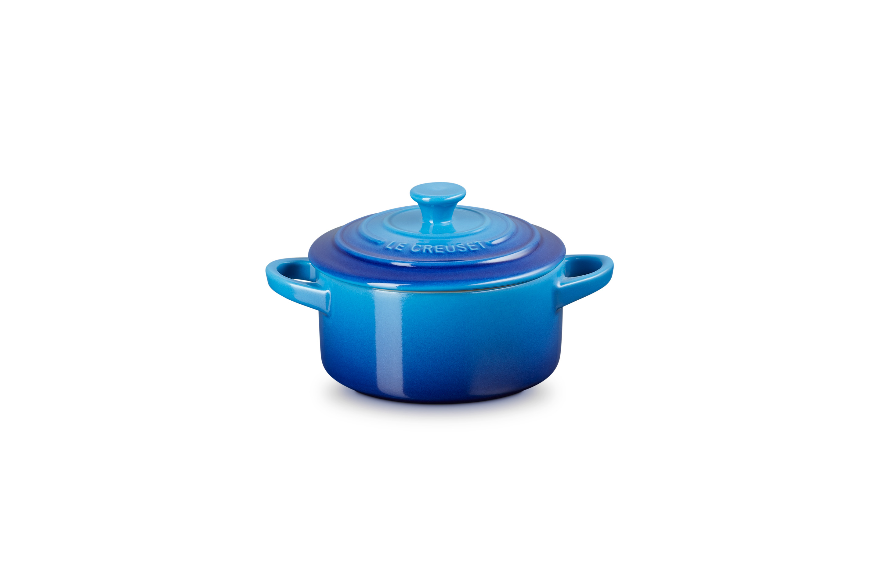 Mini cocotte 10cm en céramique bleu azur