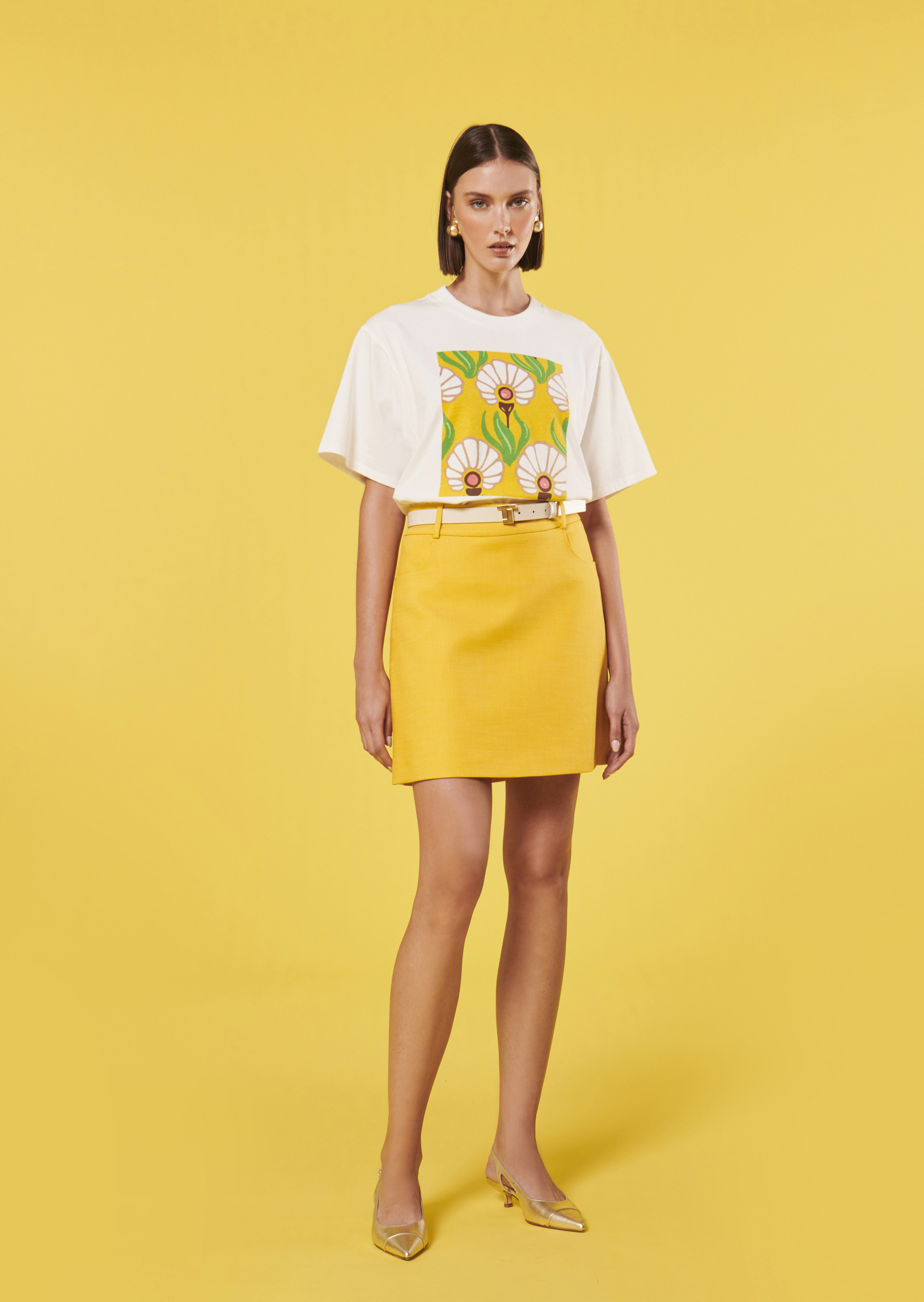T-Shirt Trinidad-Blanc en Coton