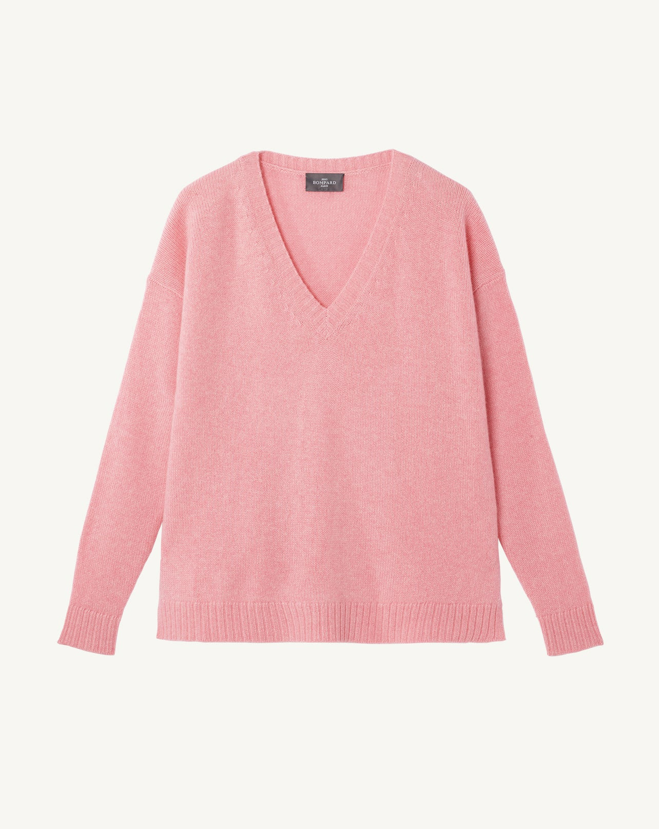 Pull col V ample - Femme - ROSE RETRO
