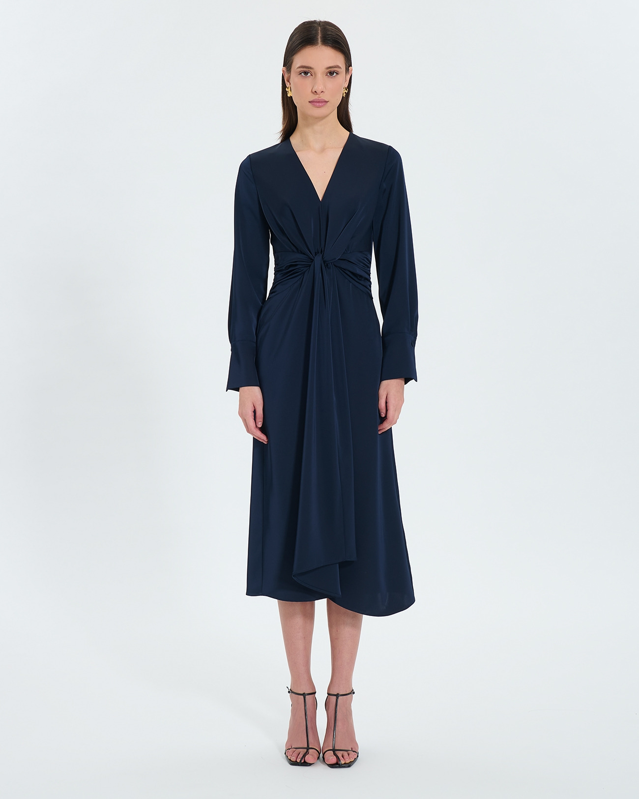 Robe longue satinée nocturne