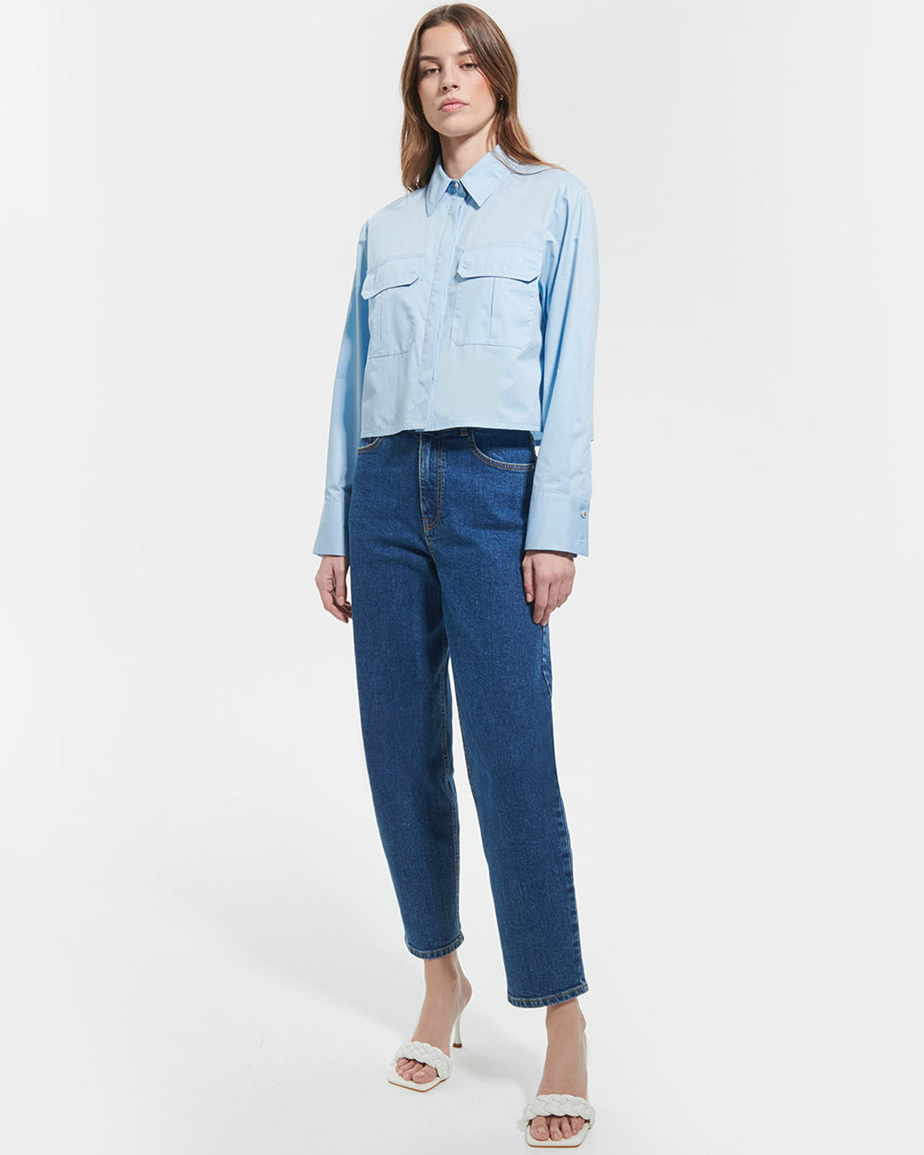 Chemise Camomille Bleu Ciel en Coton