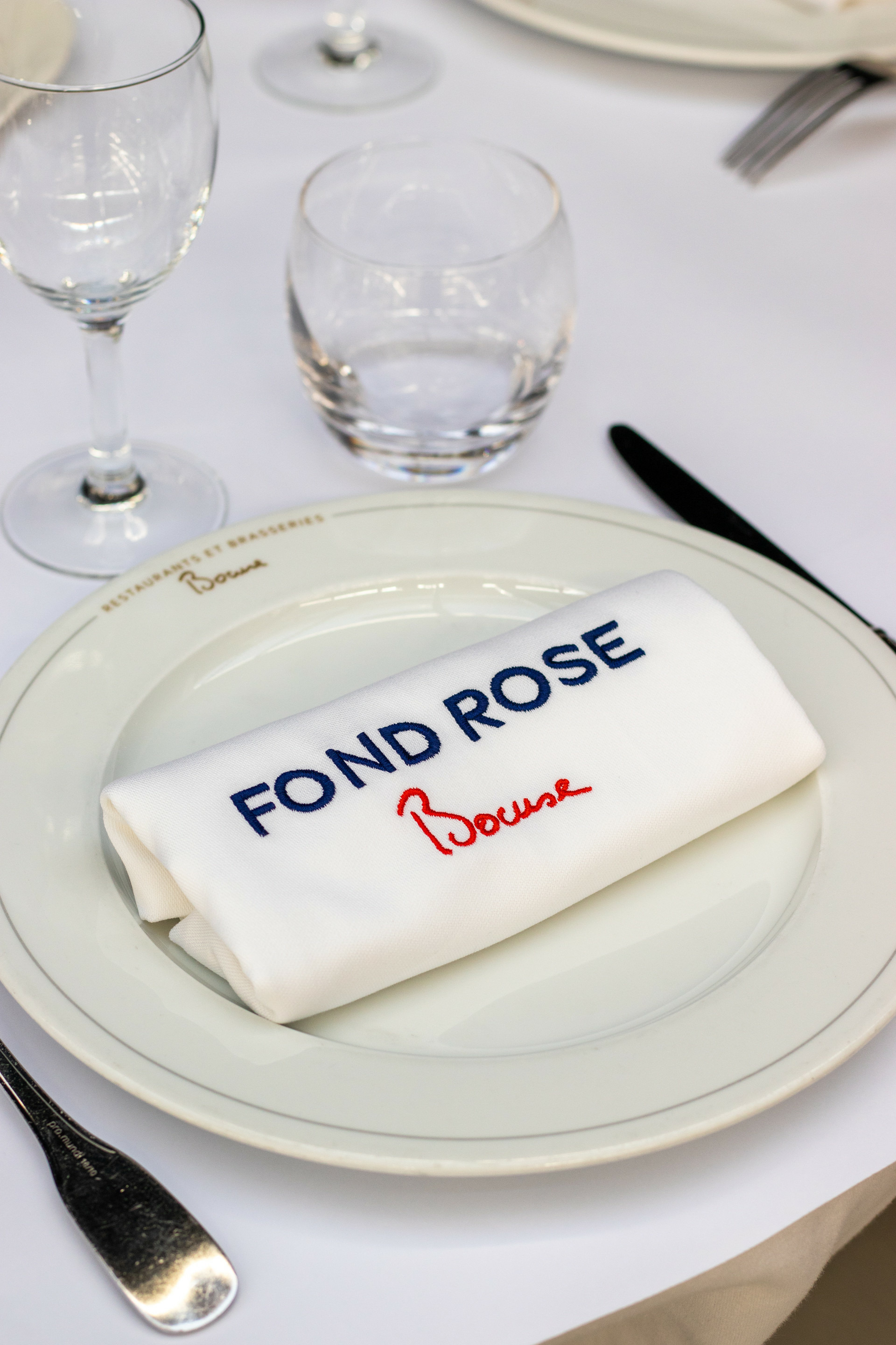 Serviette - Fond Rose